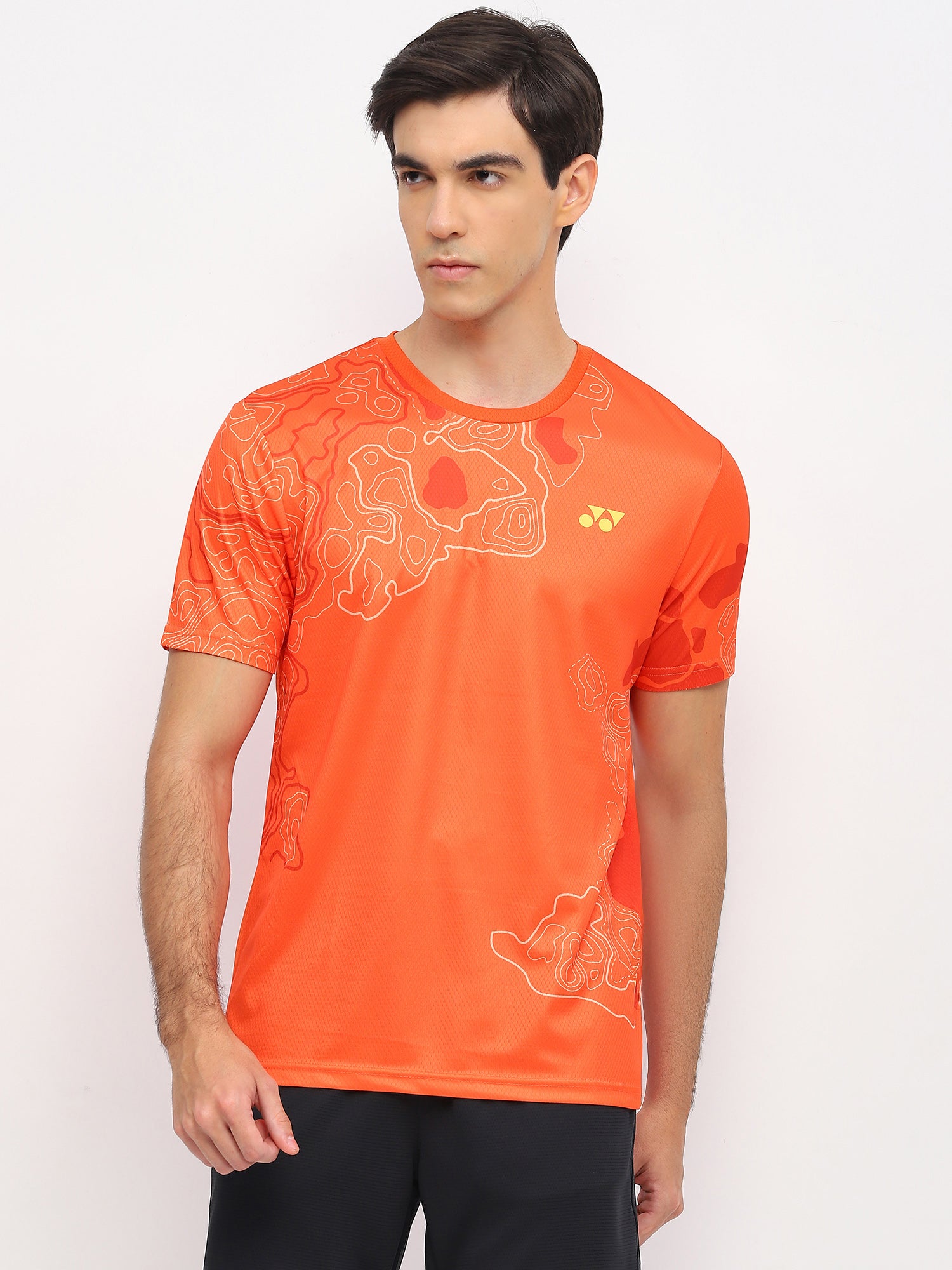 Yonex 2962 Mens Round Neck T-Shirt Apparel MANDARIN RED