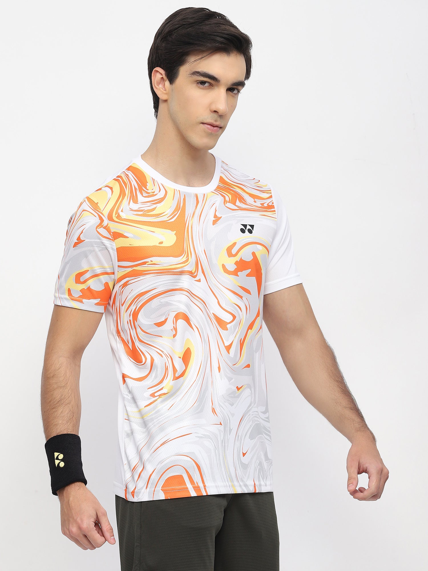 Yonex 2966 Mens Round Neck T-Shirt Apparel White