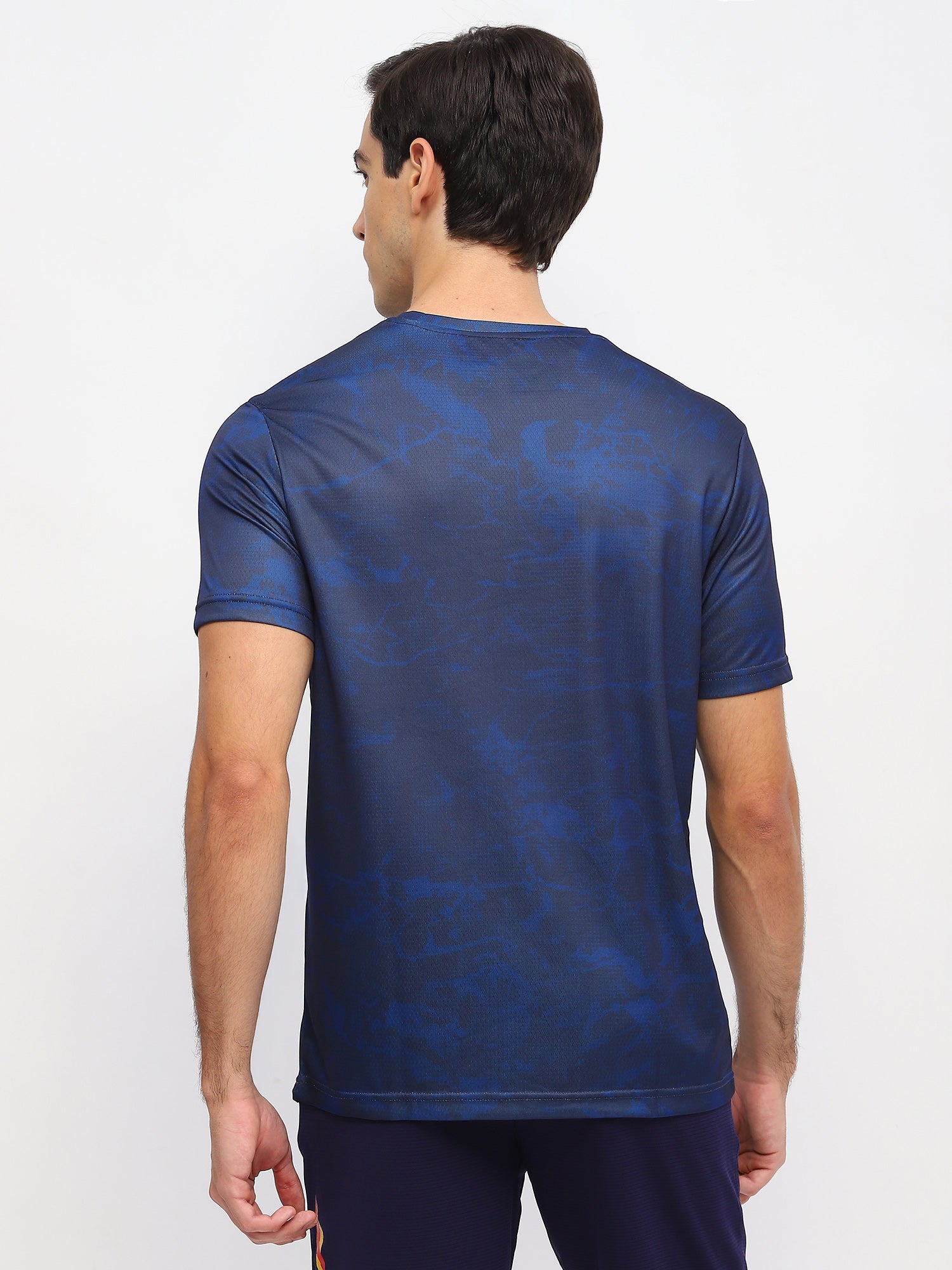 Yonex 2963 Mens Round Neck T-Shirt Apparel White Navy Peony