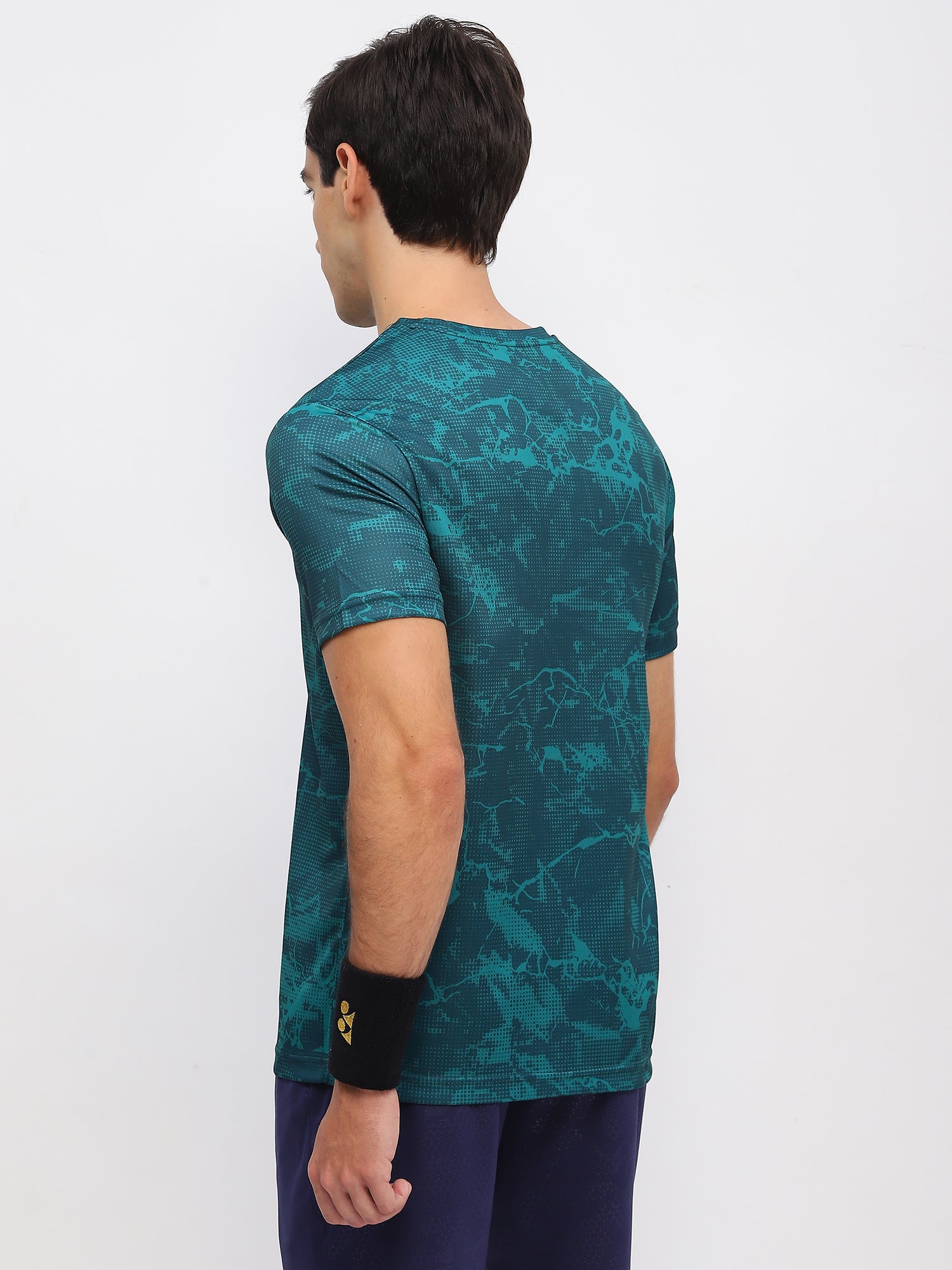 Yonex 2963 Mens Round Neck T-Shirt Apparel White Teal Green