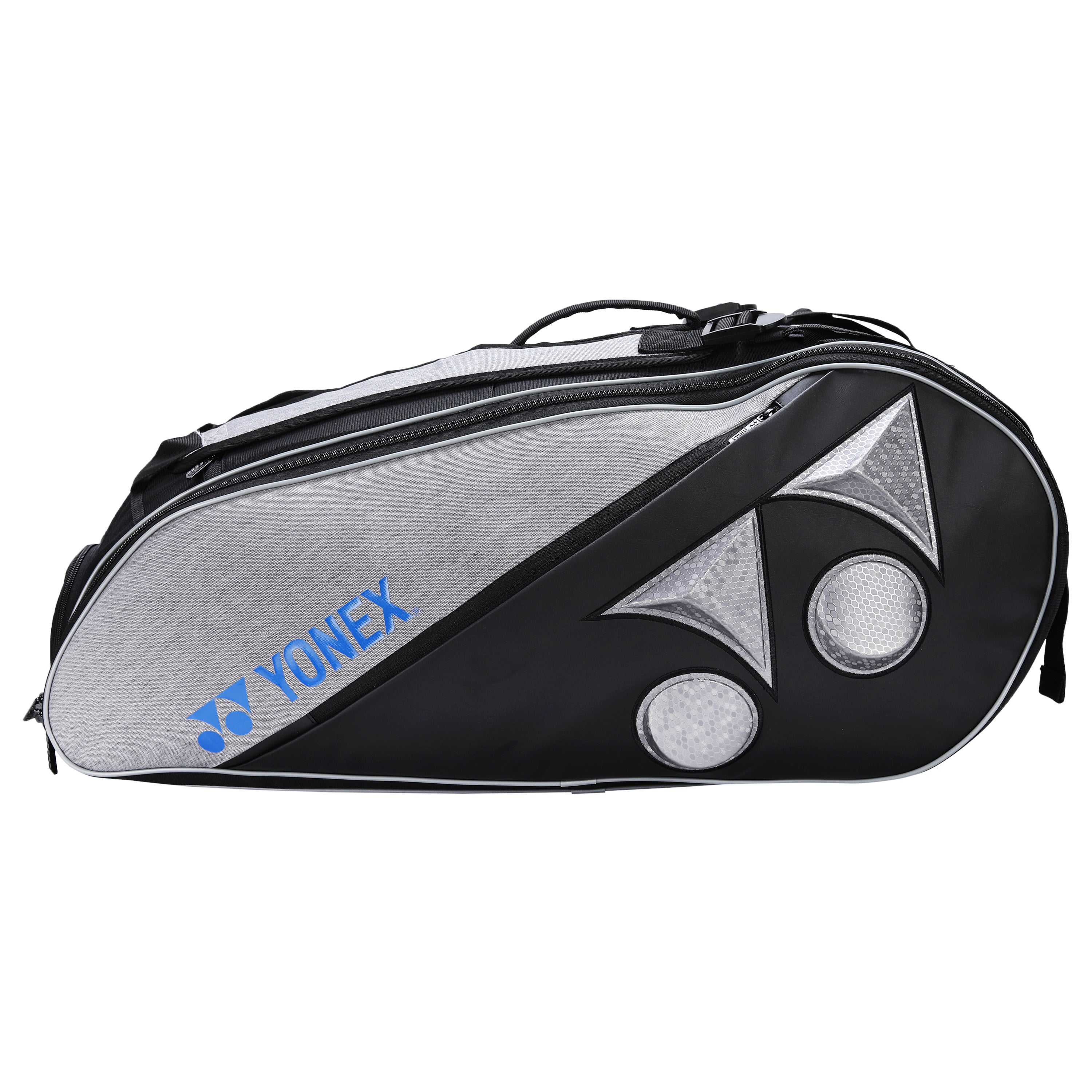 Yonex 22826-T-BT6 Badminton Kitbag (With Shoe Pocket) SILVER GRAY BLACK