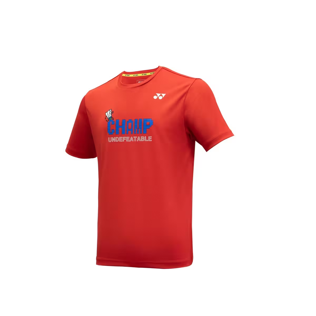 Yonex 2407 Mens Round Neck T-Shirt Apparel Fiery Red