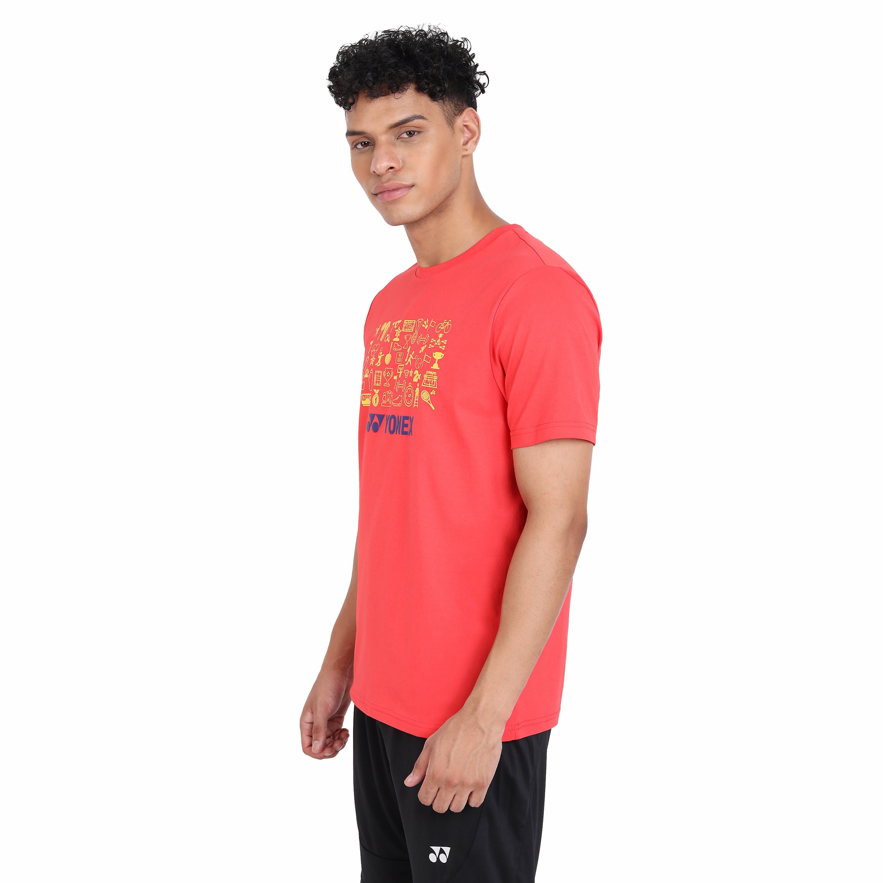 Yonex 2327 Mens Round Neck T-Shirt Apparel Tomato