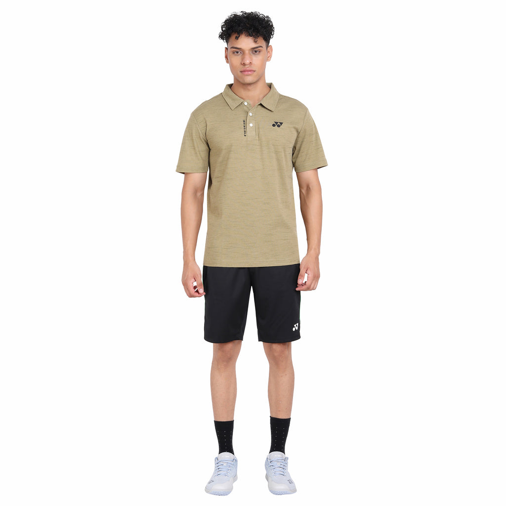 Yonex 2415 Mens Polo Collar T-Shirt Apparel Khaki