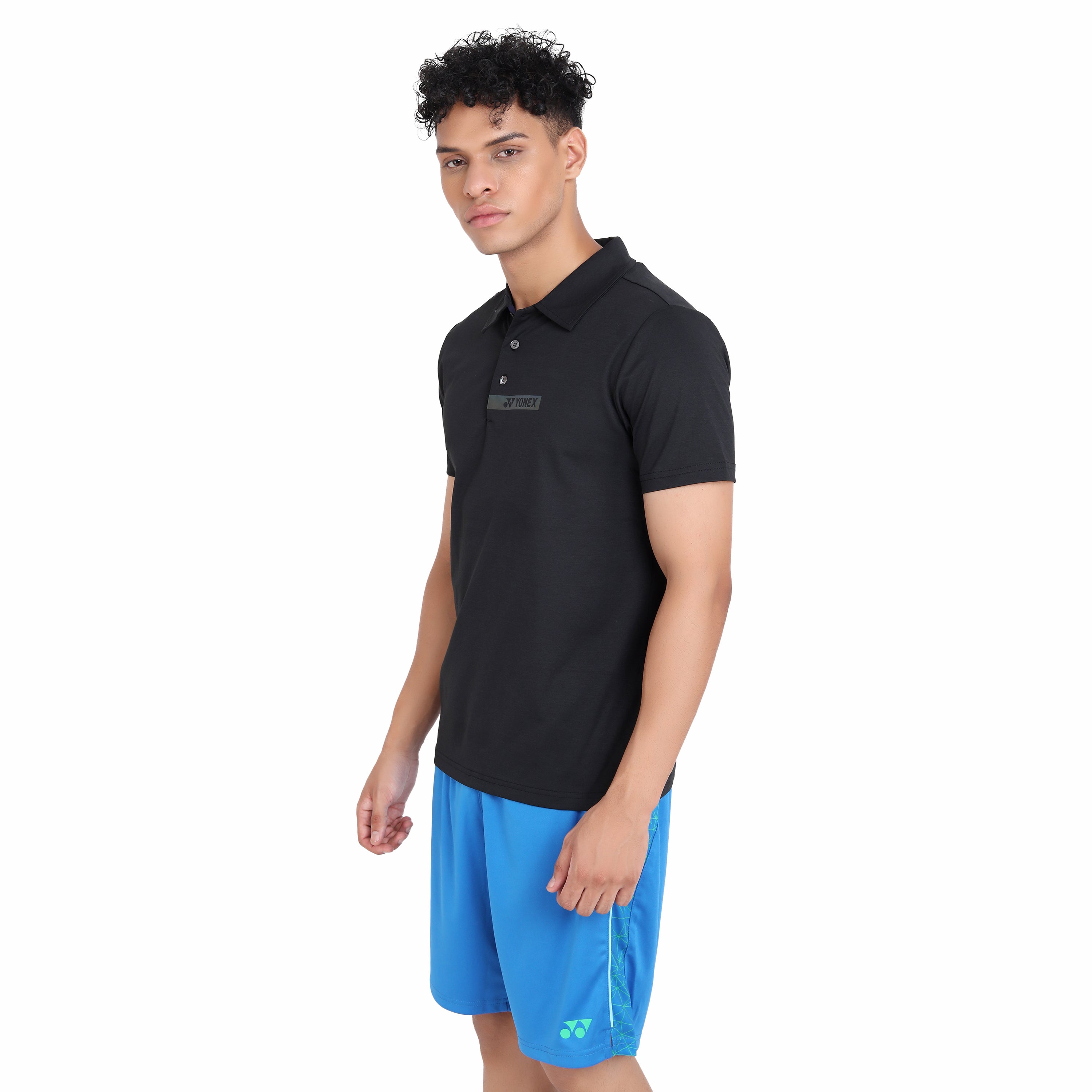 Yonex 2414 Mens Polo Collar T-Shirt Apparel JET BLACK