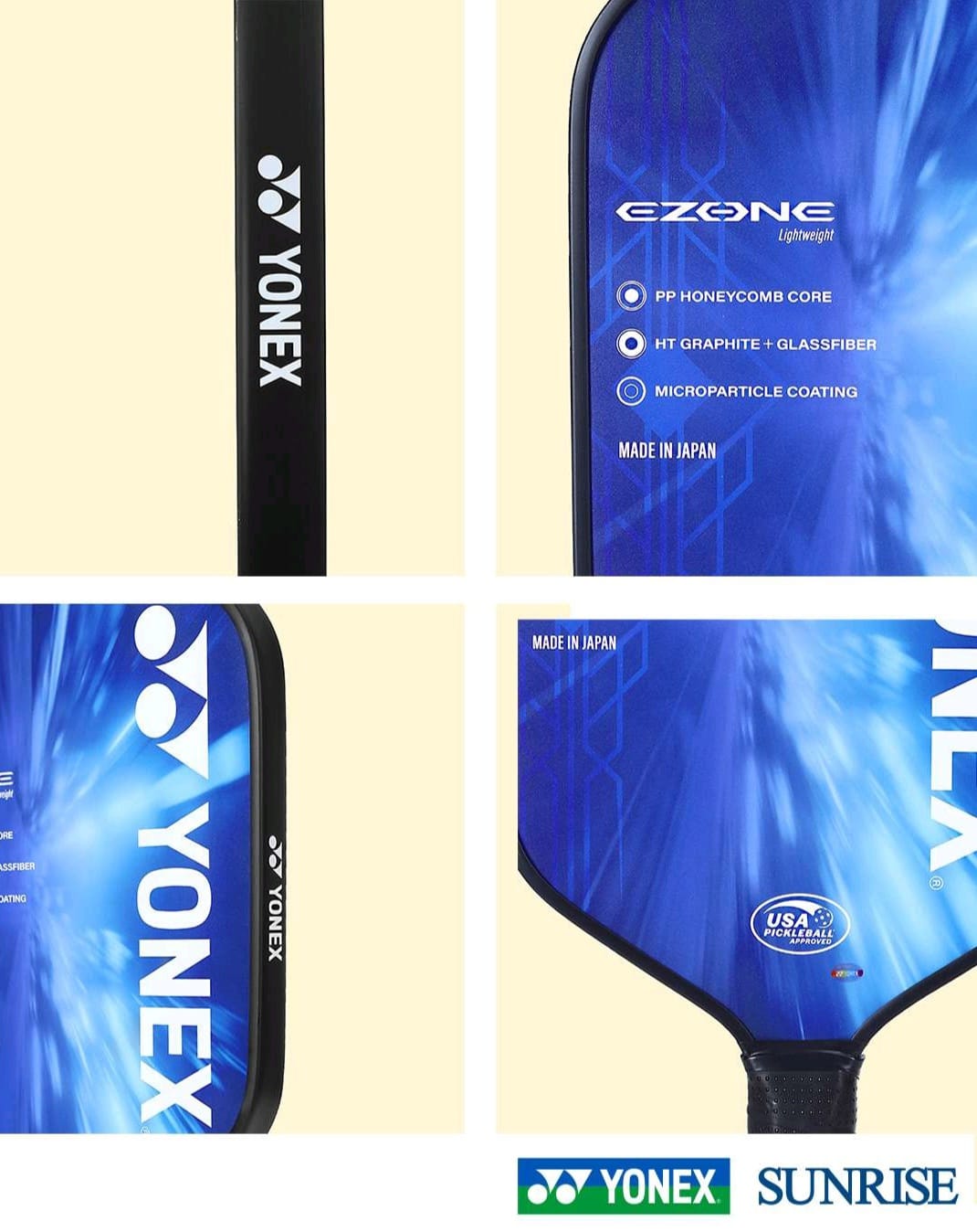 Yonex Ezone Lightweight 220g Pickleball Paddle USPA Approved Made In Japan