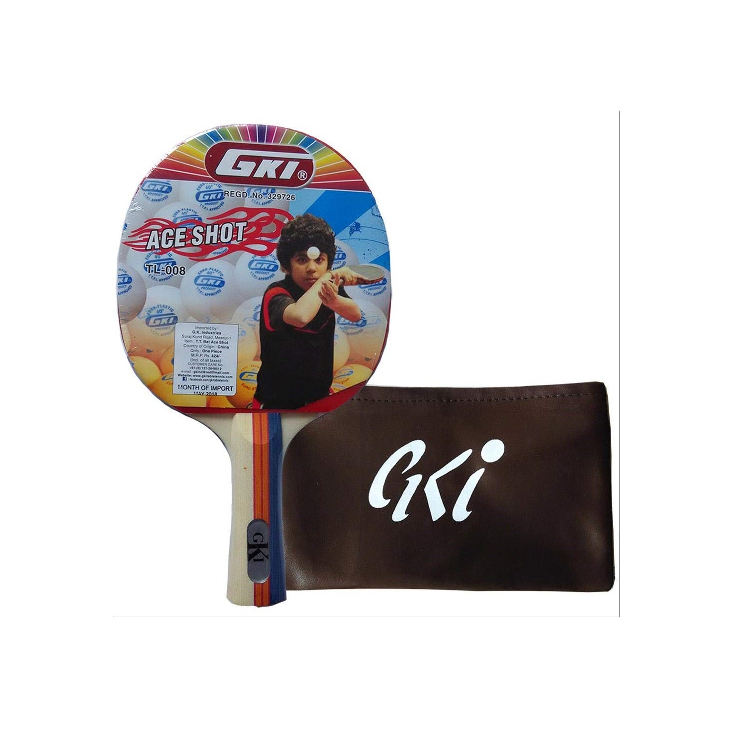 GKI Ace Shot Table Tennis Bat