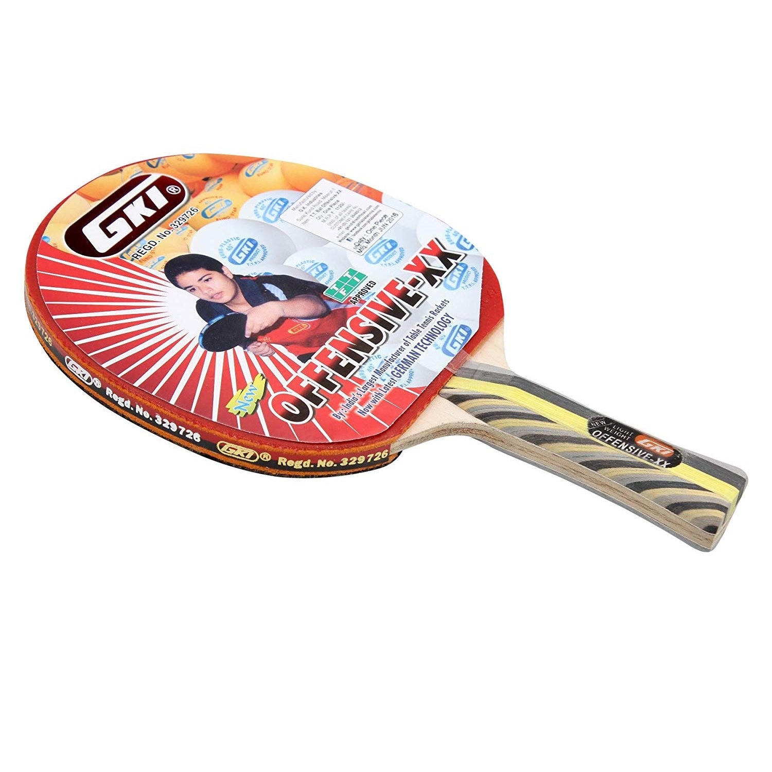 GKI Offensive XX Table Tennis Bat