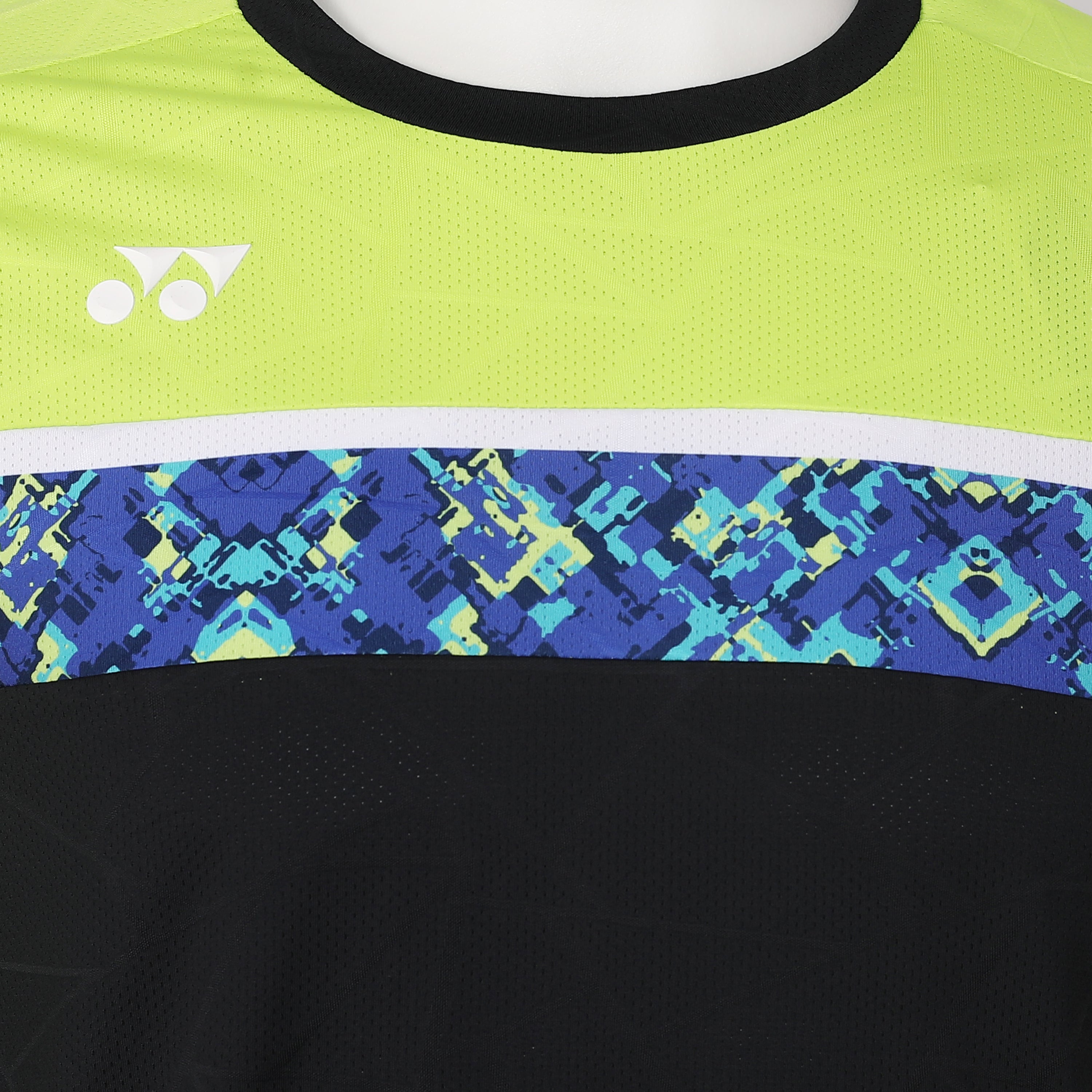 Yonex 2319 Mens Round Neck T-Shirt Apparel ACID LIME JET BLACK