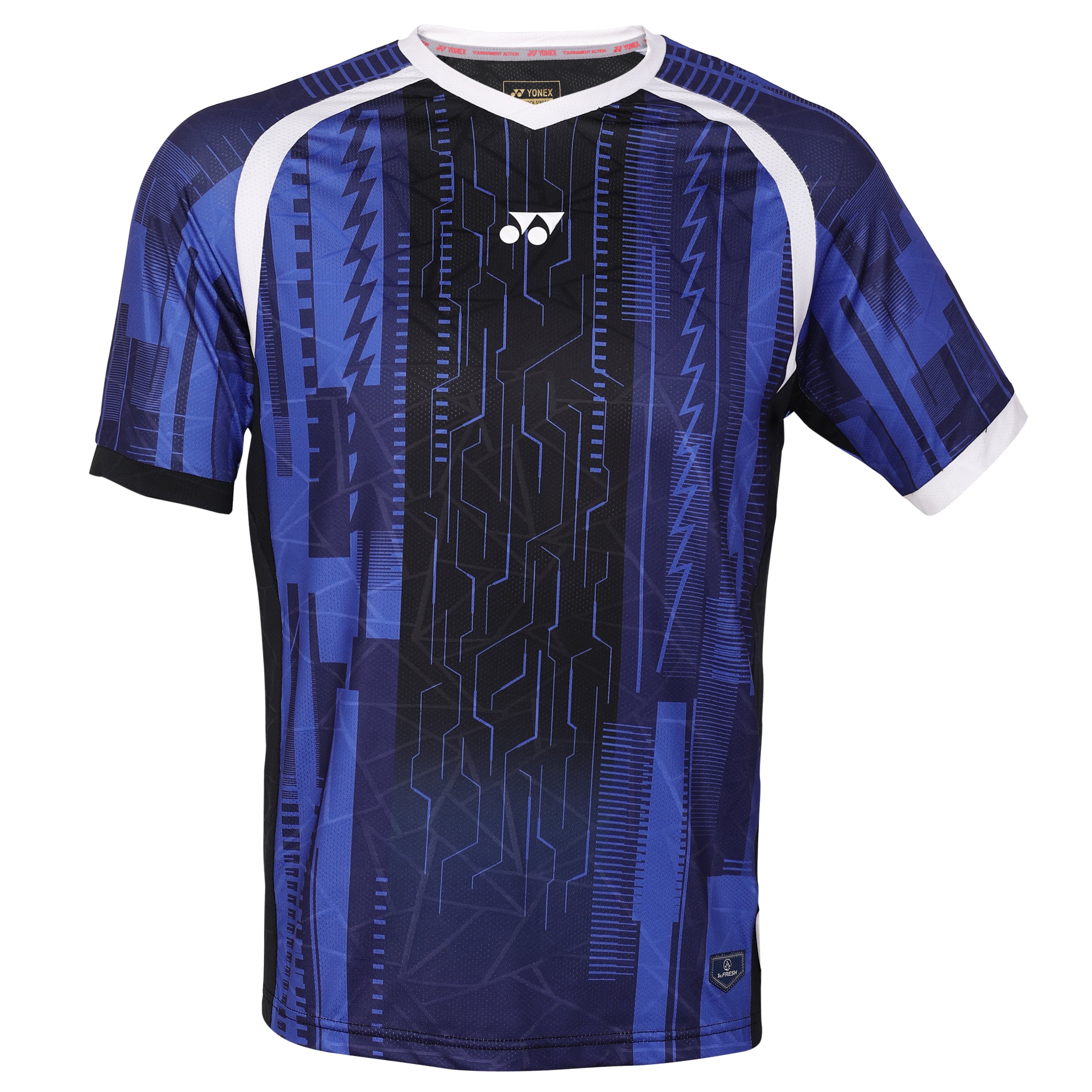 Yonex 2320 Mens Round Neck T-Shirt Apparel SURF THE WEB JET BLACK