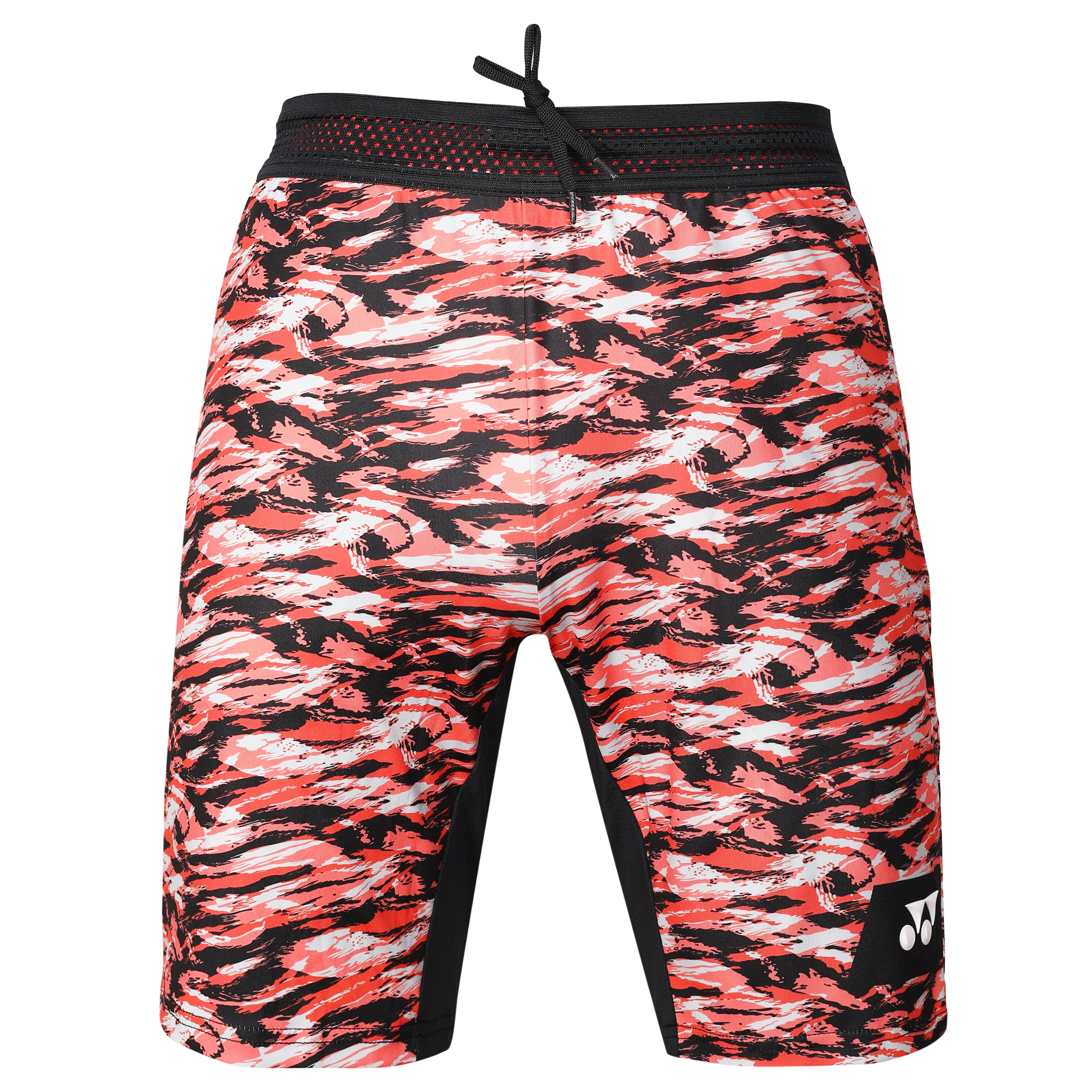 Yonex 2325 Mens Short Apparel HOT CORAL JET BLACK