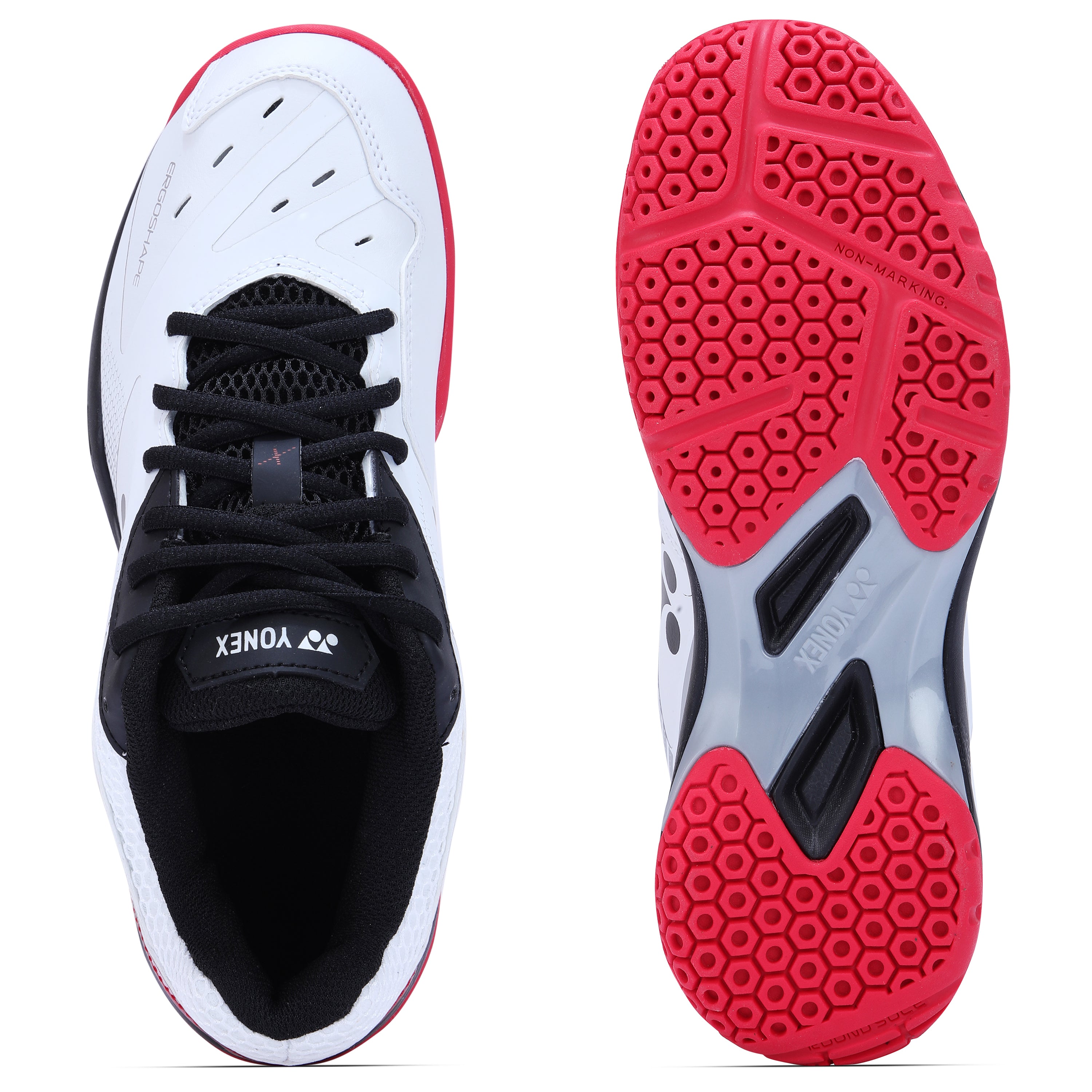 Yonex Power Cushion SHB65 X3 EX Badminton Shoes (ERGO SHAPE , WHITE RED)