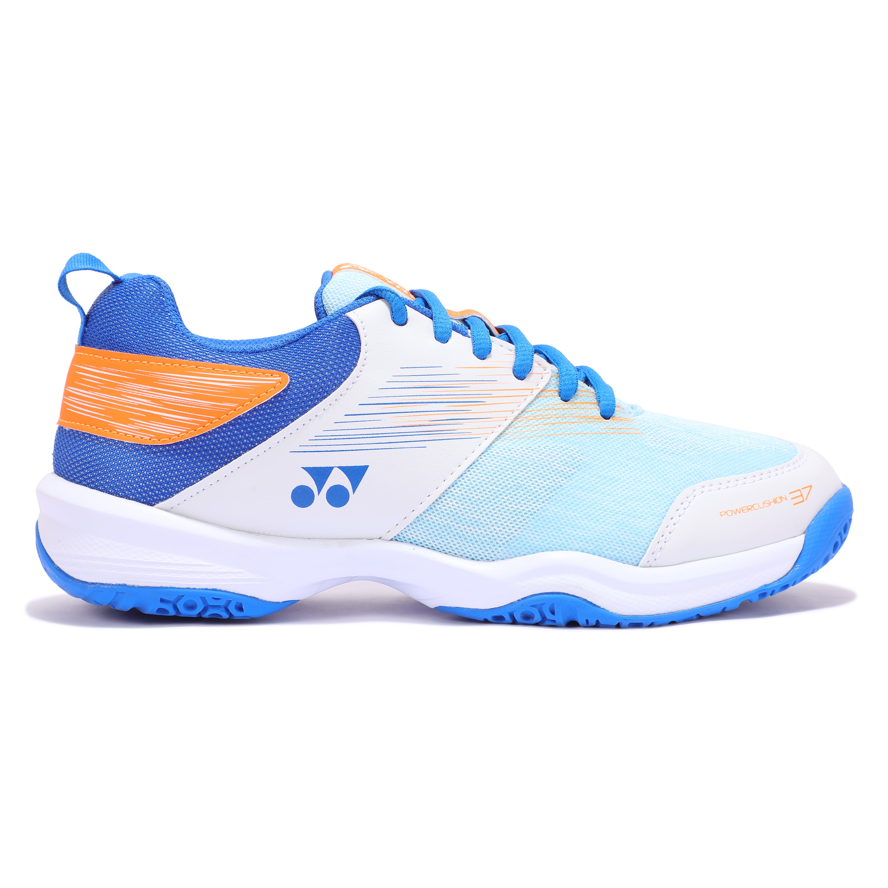 YONEX SHB 37 EX Power Cushion Badminton Shoe (White Blue)
