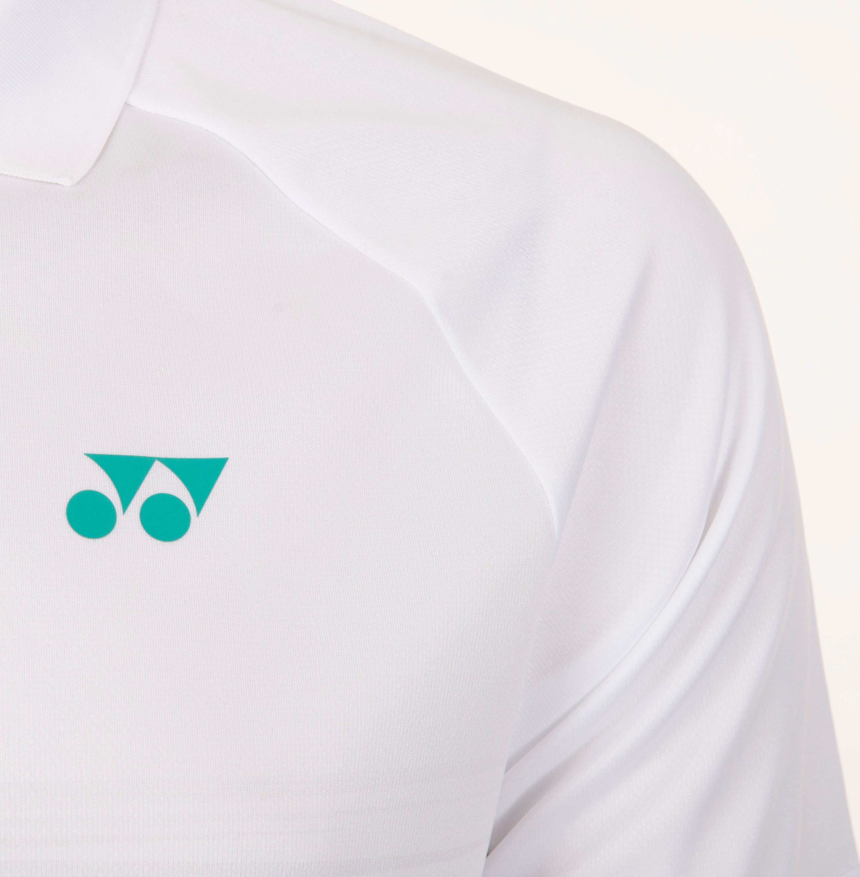 Yonex1722 Mens Polo Collar T-Shirt Apparel (BRIGHT WHITE)