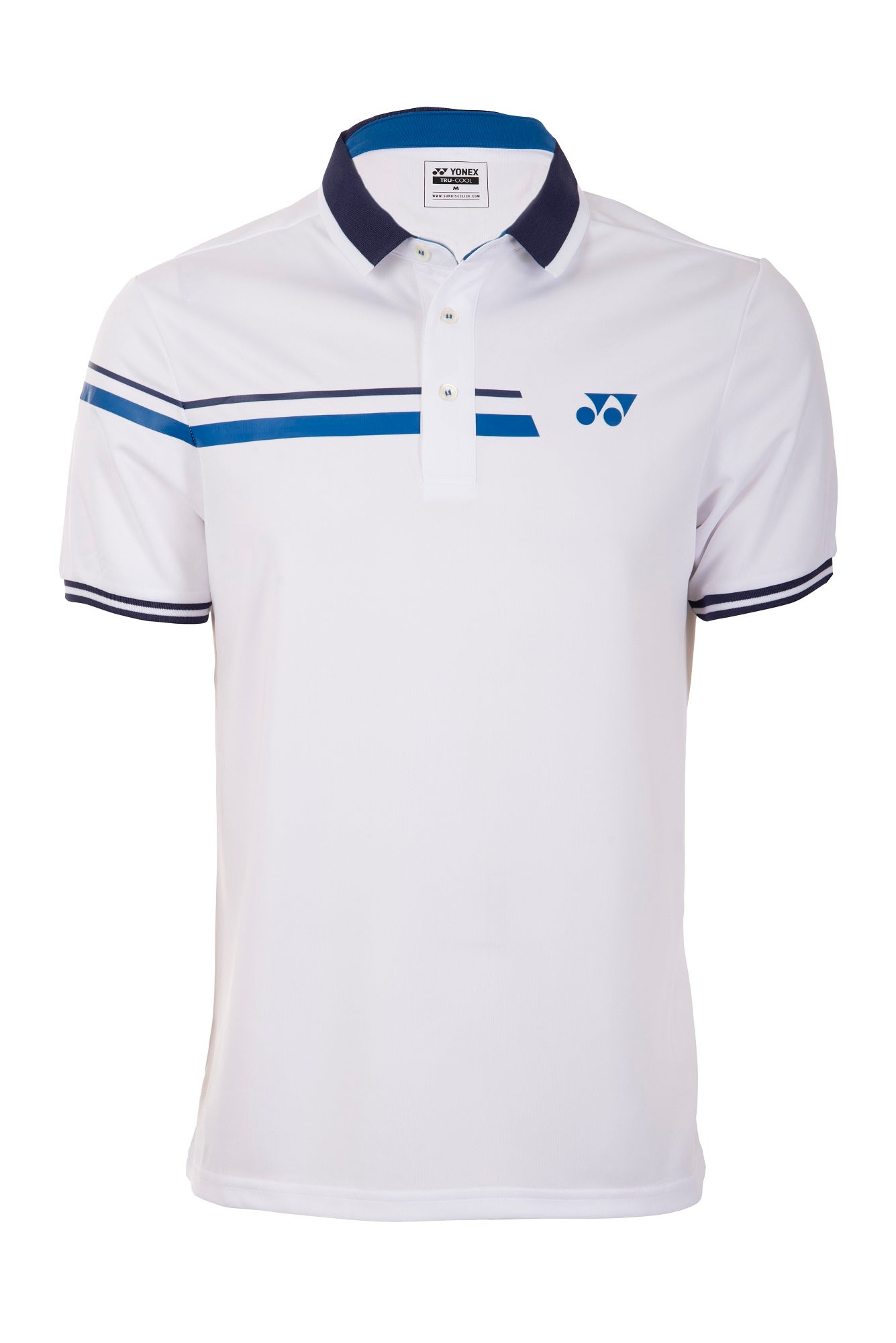 Yonex 1558 Mens Polo Collar T-Shirt Apparel (WHITE)