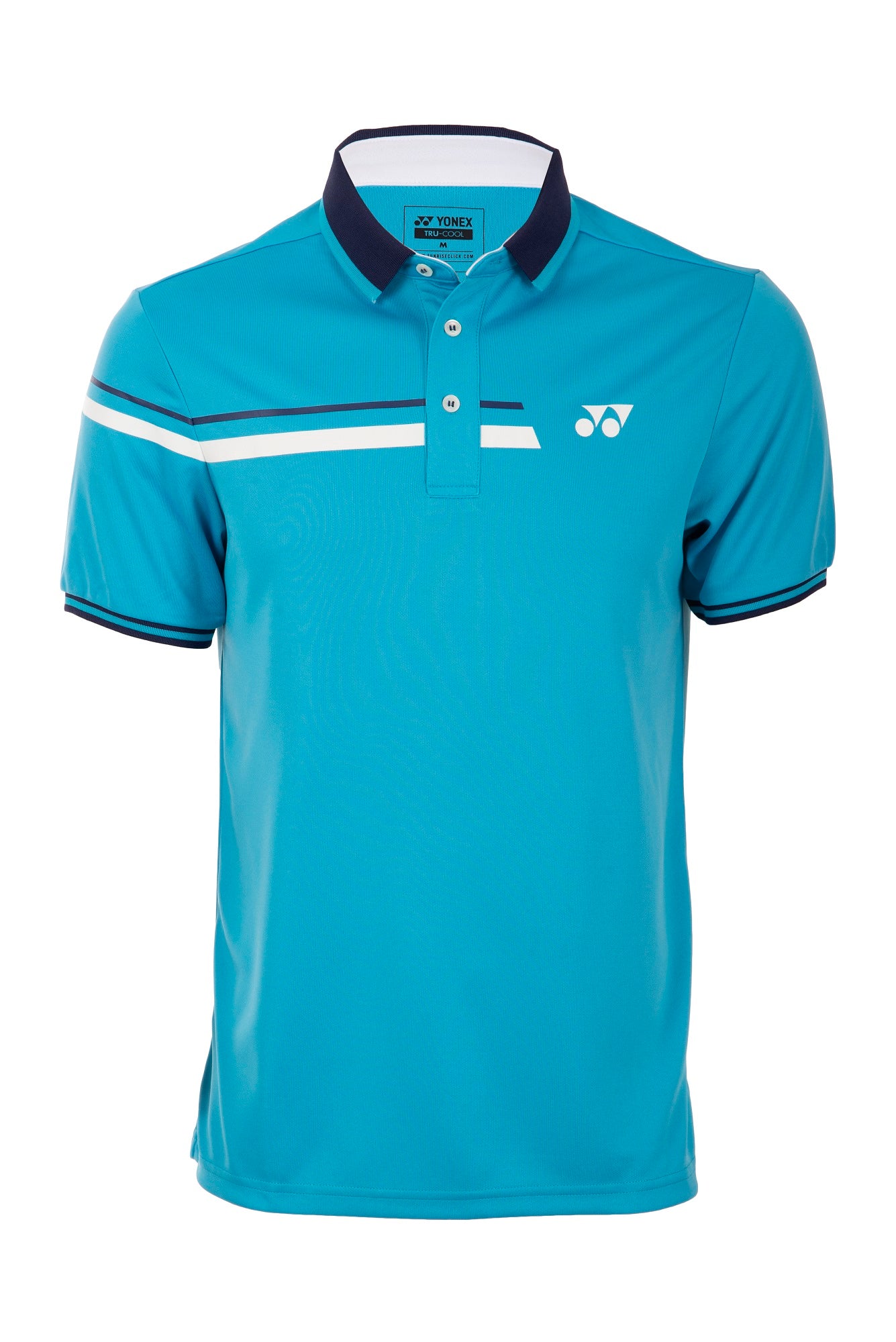 Yonex 1558 Mens Polo Collar T-Shirt Apparel (CYAN BLUE)