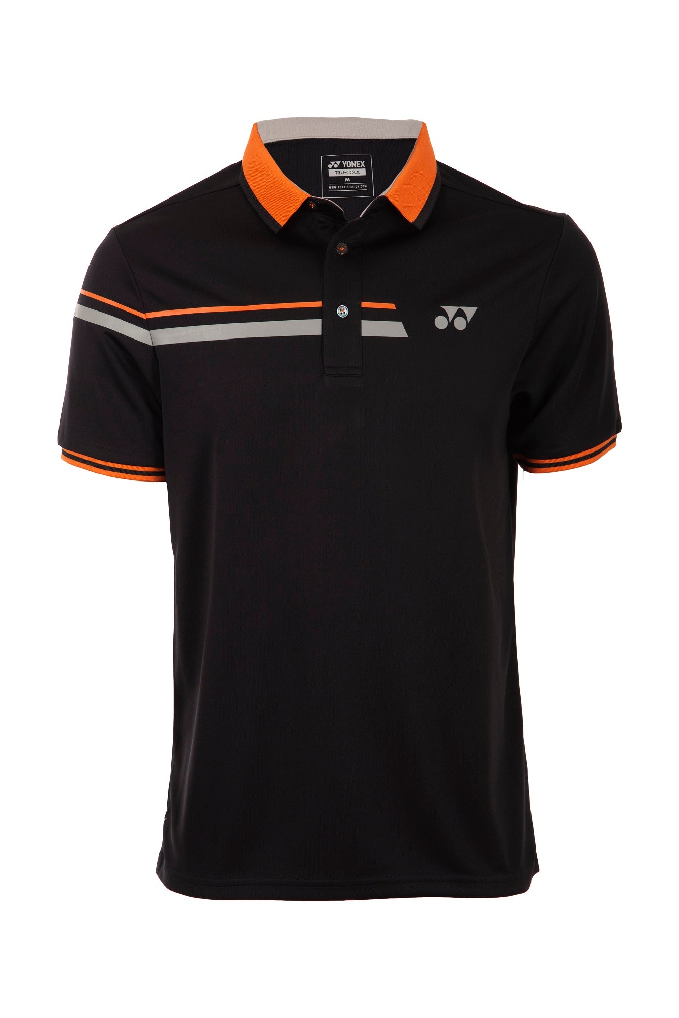 Yonex 1558 Mens Polo Collar T-Shirt Apparel (JET BLACK)