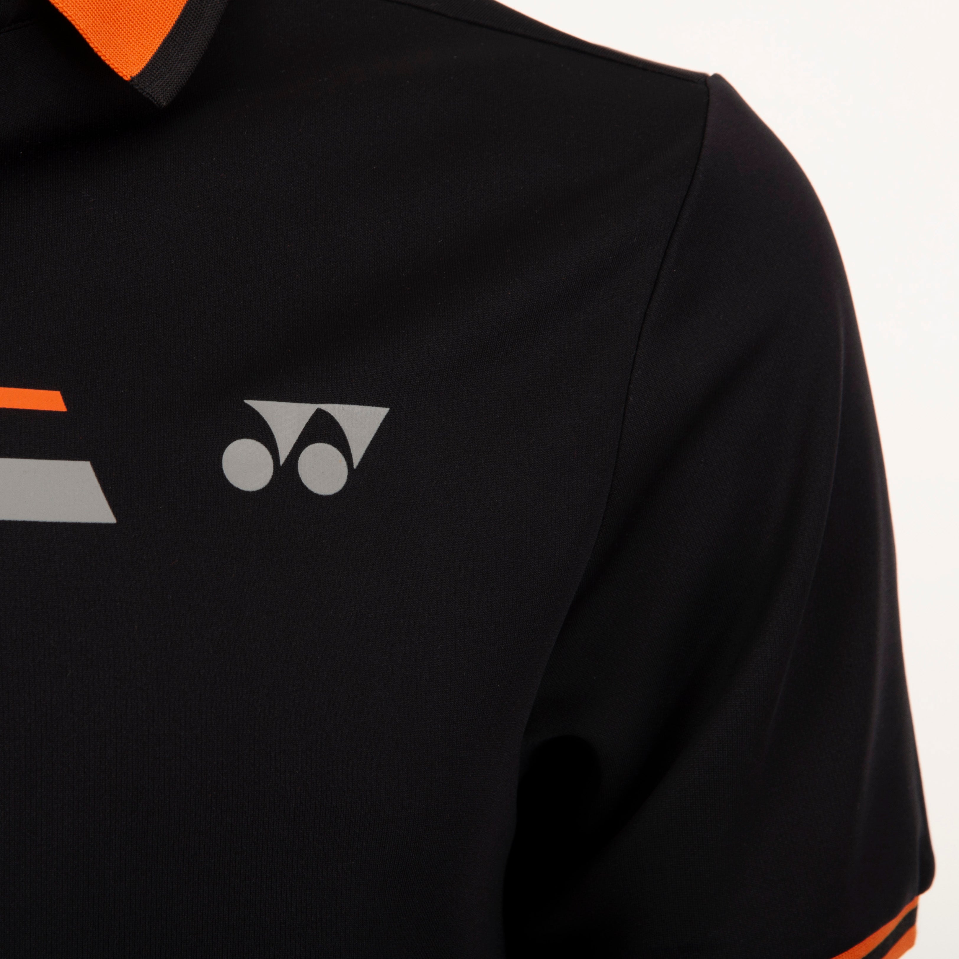 Yonex 1558 Mens Polo Collar T-Shirt Apparel (JET BLACK)