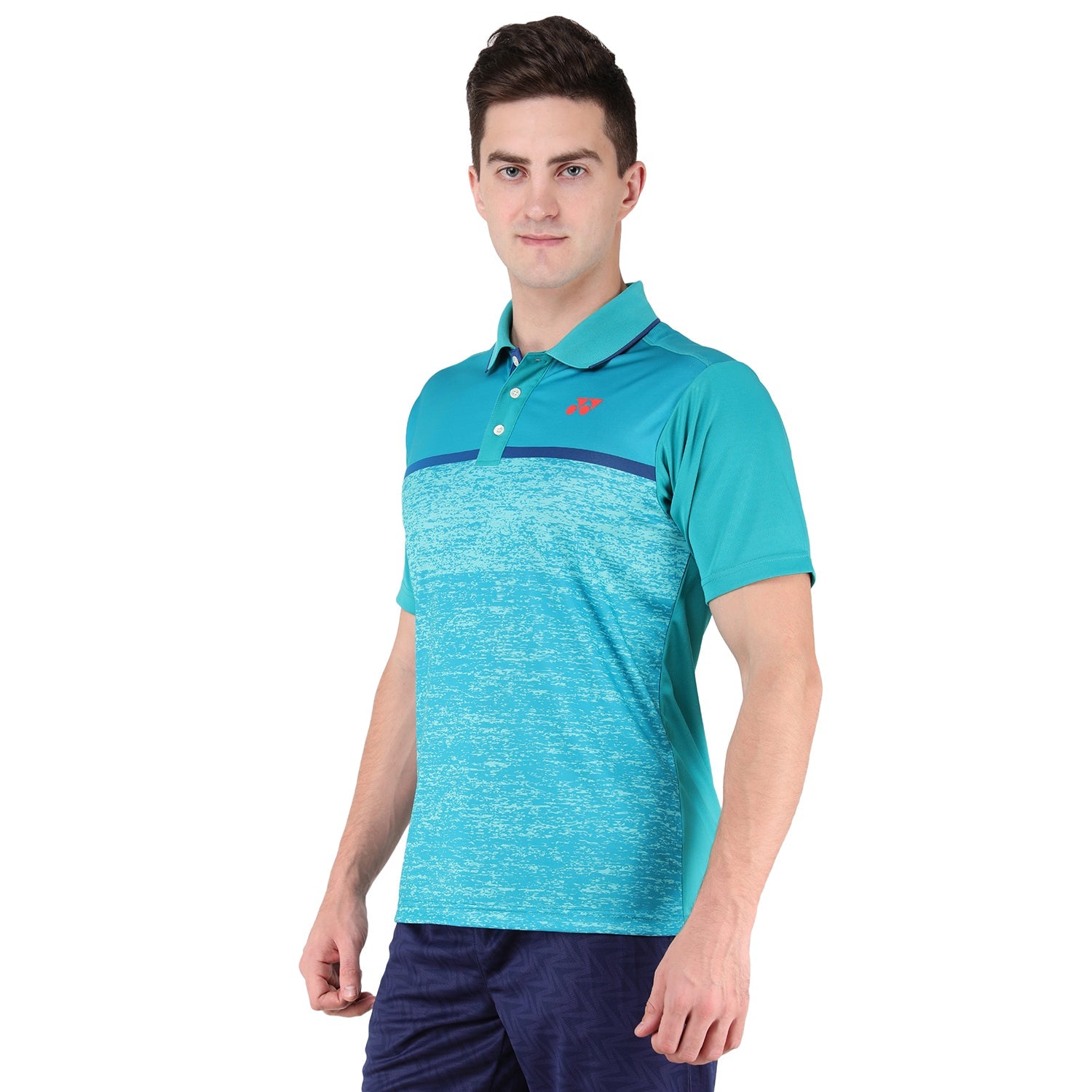 Yonex 1291 Mens Polo Collar T-Shirt Apparel Blue Grass