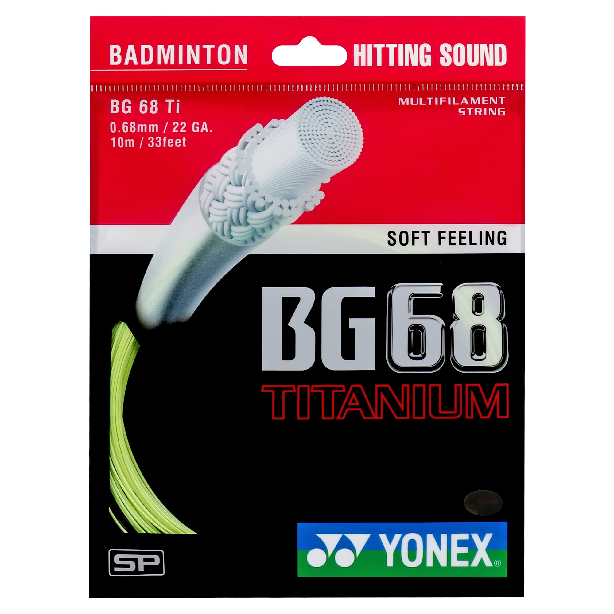 Yonex BG 68 Titanium Badminton String (Pack of 1 Sting)
