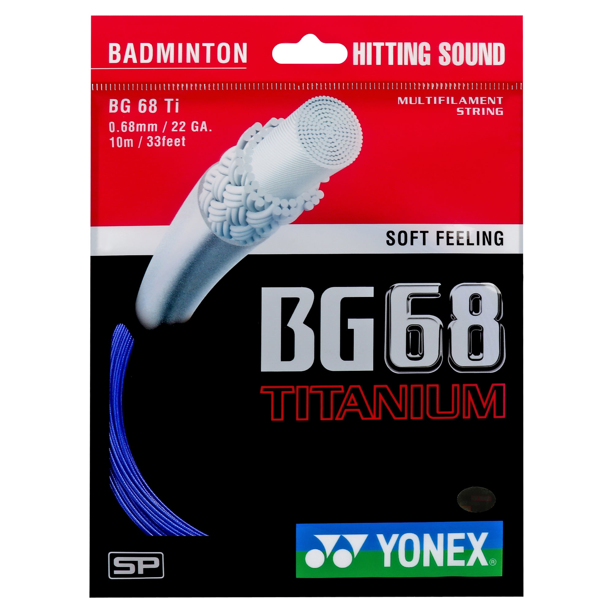 Yonex BG 68 Titanium Badminton String (Pack of 1 Sting)