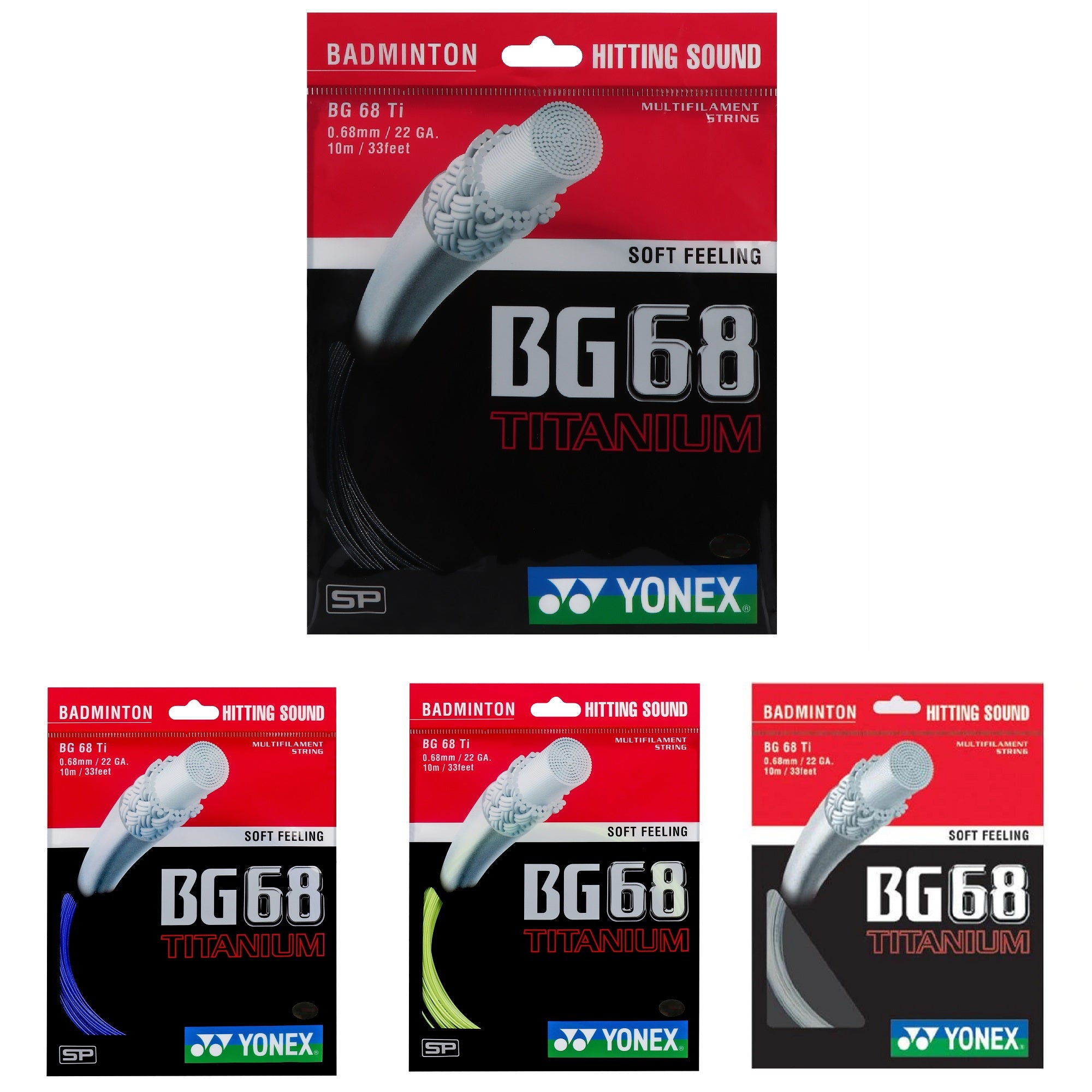 Yonex BG 68 Titanium Badminton String (Pack of 1 Sting)