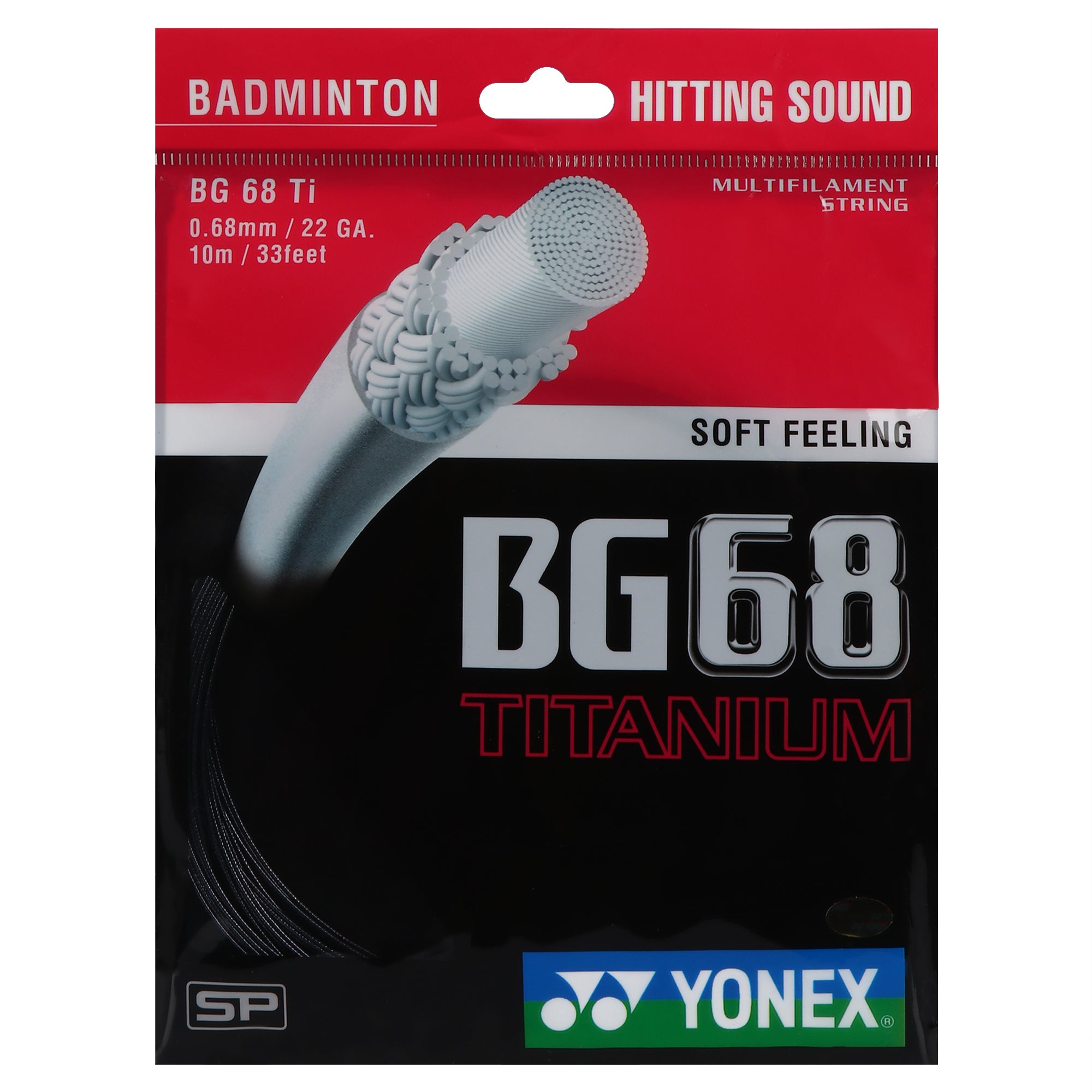 Yonex BG 68 Titanium Badminton String (Pack of 1 Sting)