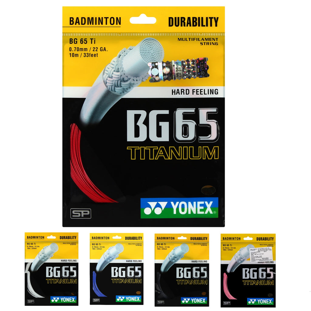 Yonex BG 65 Titanium Badminton String (Pack of 1 String)