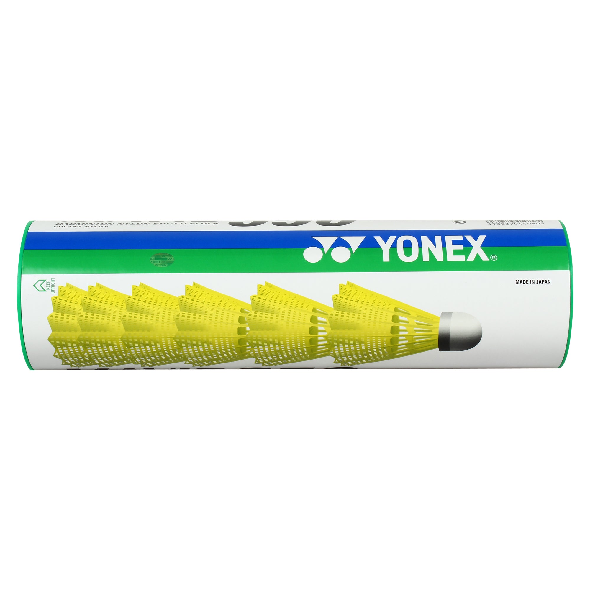 Yonex MAVIS 350 - Green Cap Nylon Badminton Shuttlecock - Yellow (Slow, 75)
