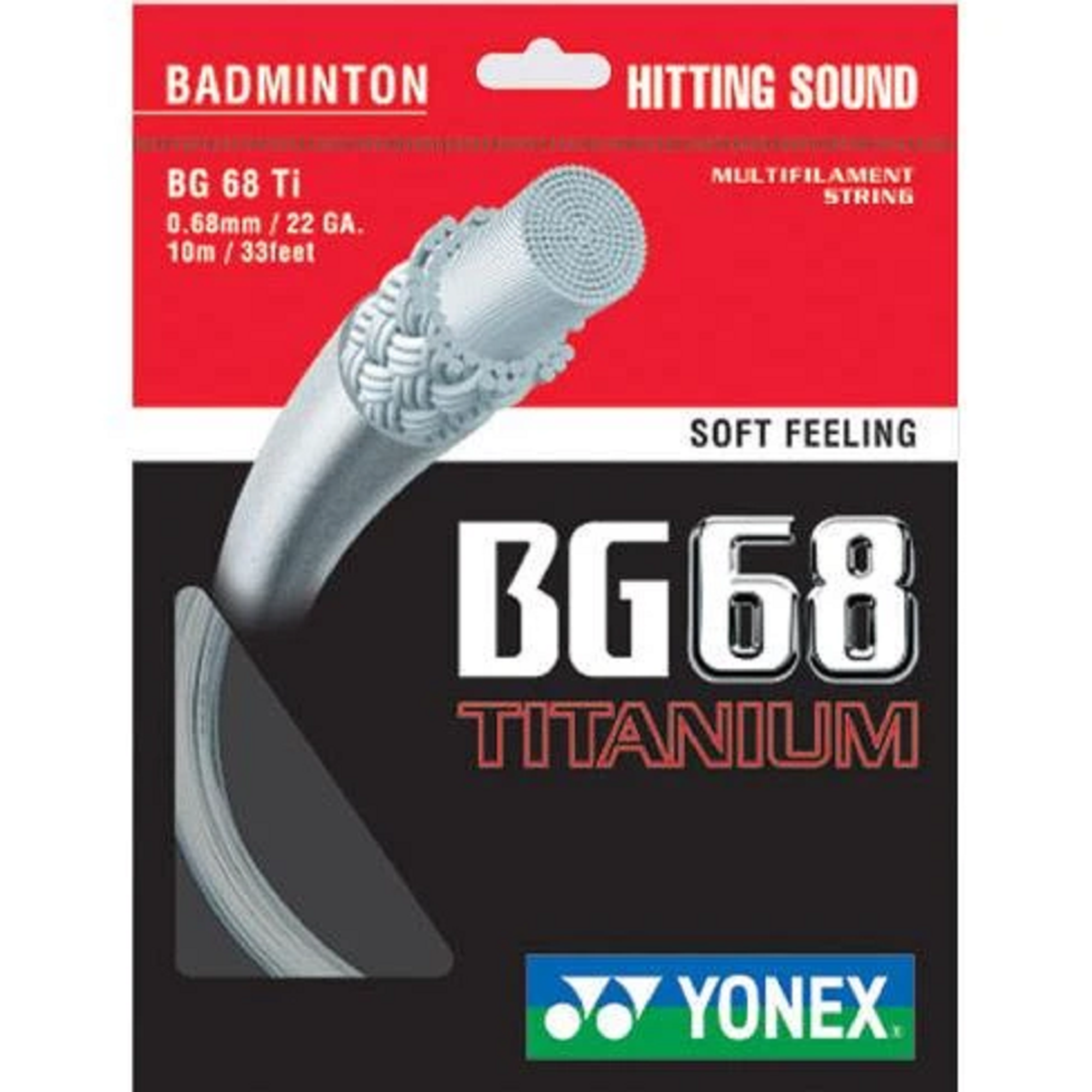 Yonex BG 68 Titanium Badminton String (Pack of 1 Sting)