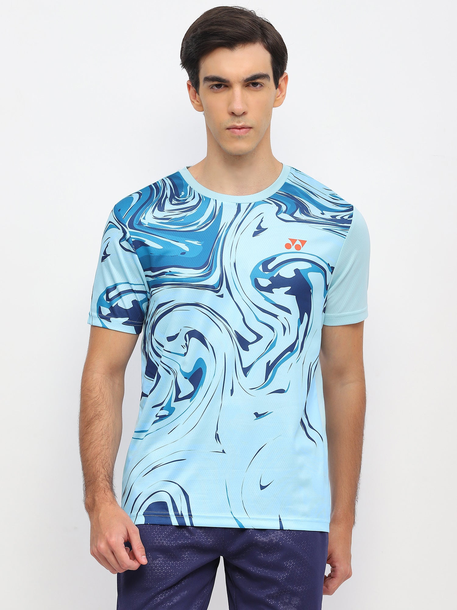 Yonex 2966 Mens Round Neck T-Shirt Apparel Light Blue
