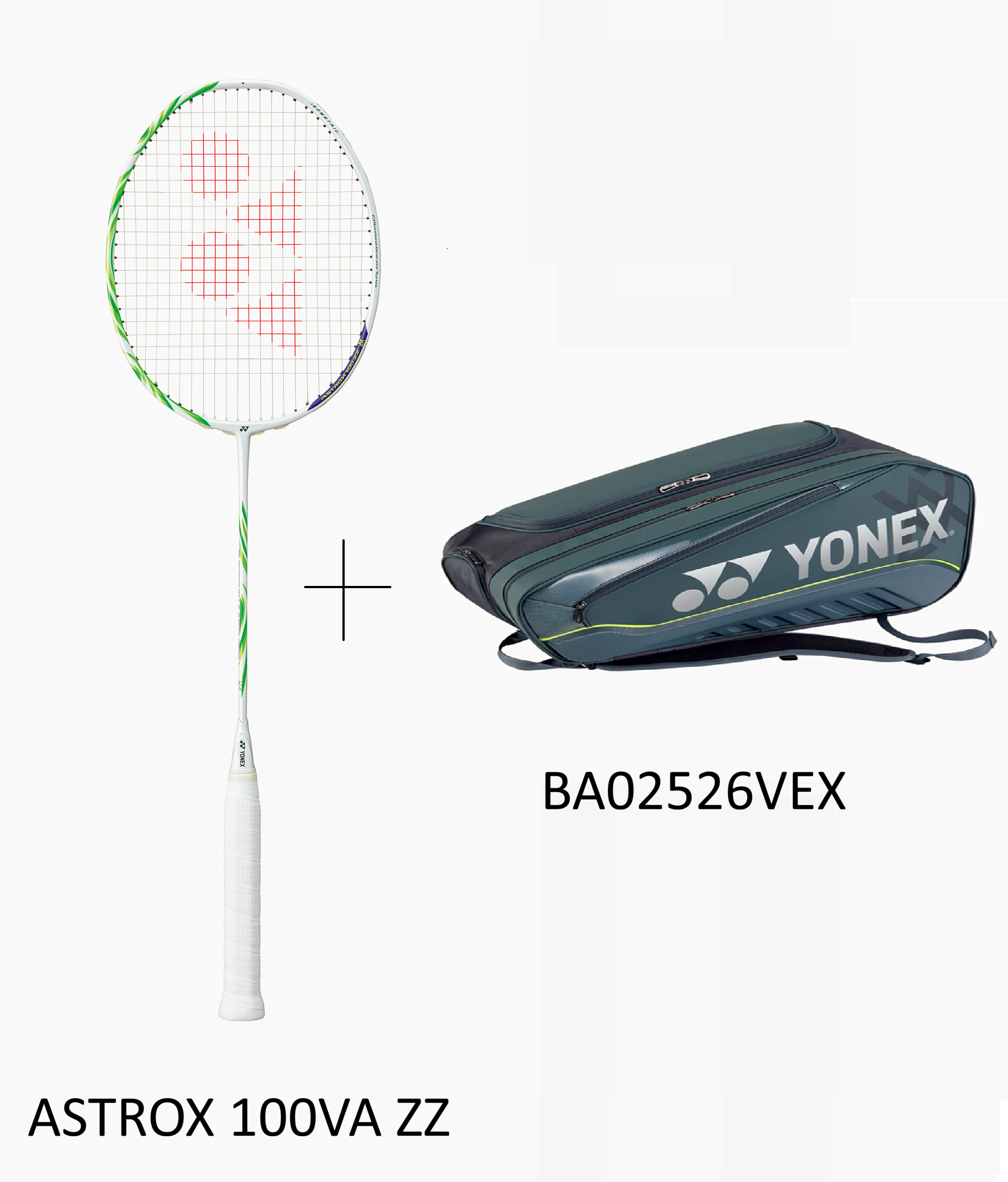 Yonex Astrox 100ZZ VA (Unstrung) + BA02526VEX Kitbag Badminton Racket Combo