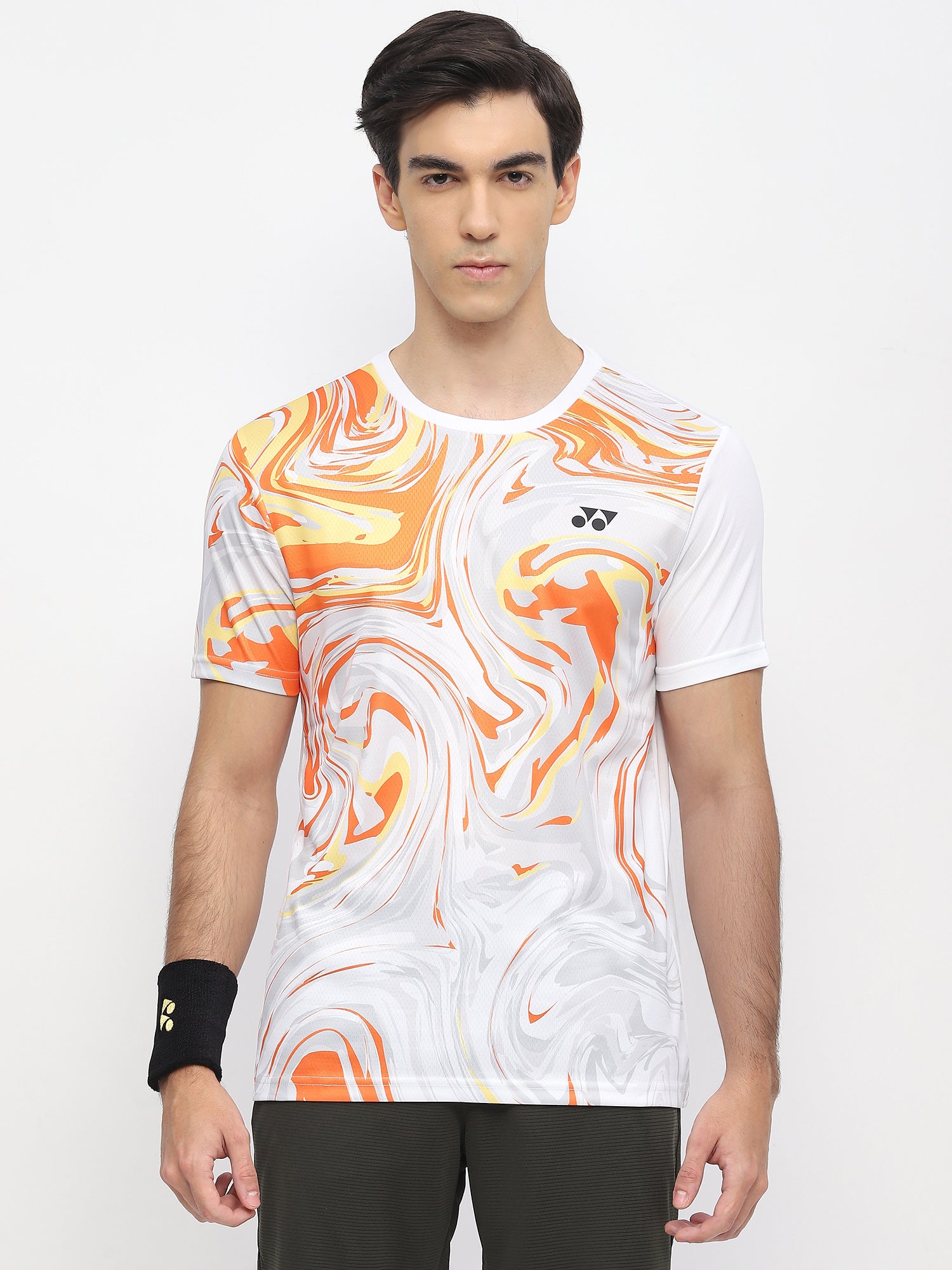 Yonex 2966 Mens Round Neck T-Shirt Apparel White