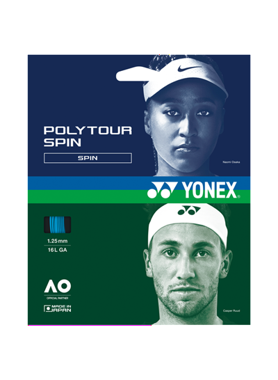 Yonex Polytour Spin 1.25mm Reel 16L GA 200M Tennis String Black