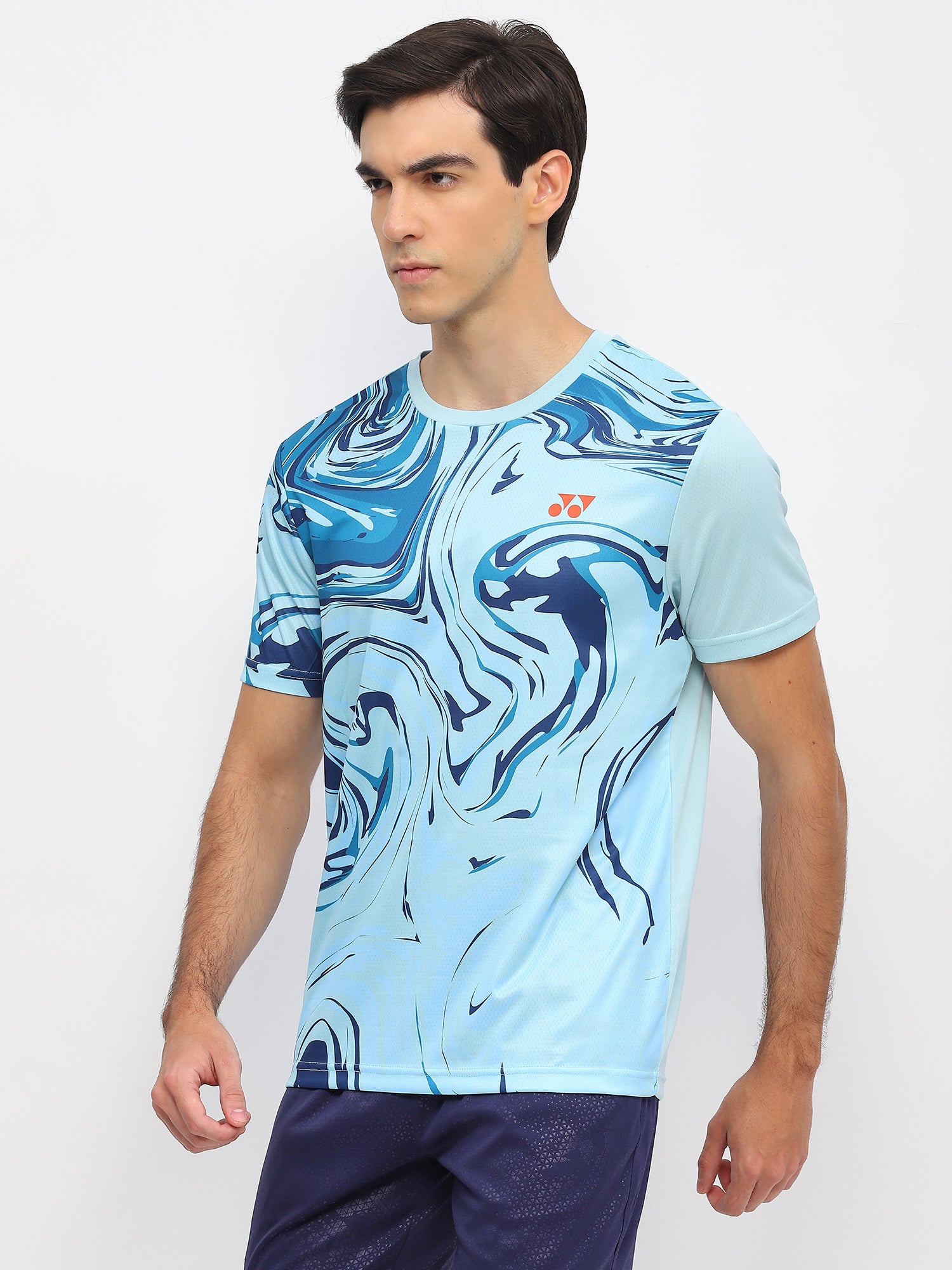 Yonex 2966 Mens Round Neck T-Shirt Apparel Light Blue