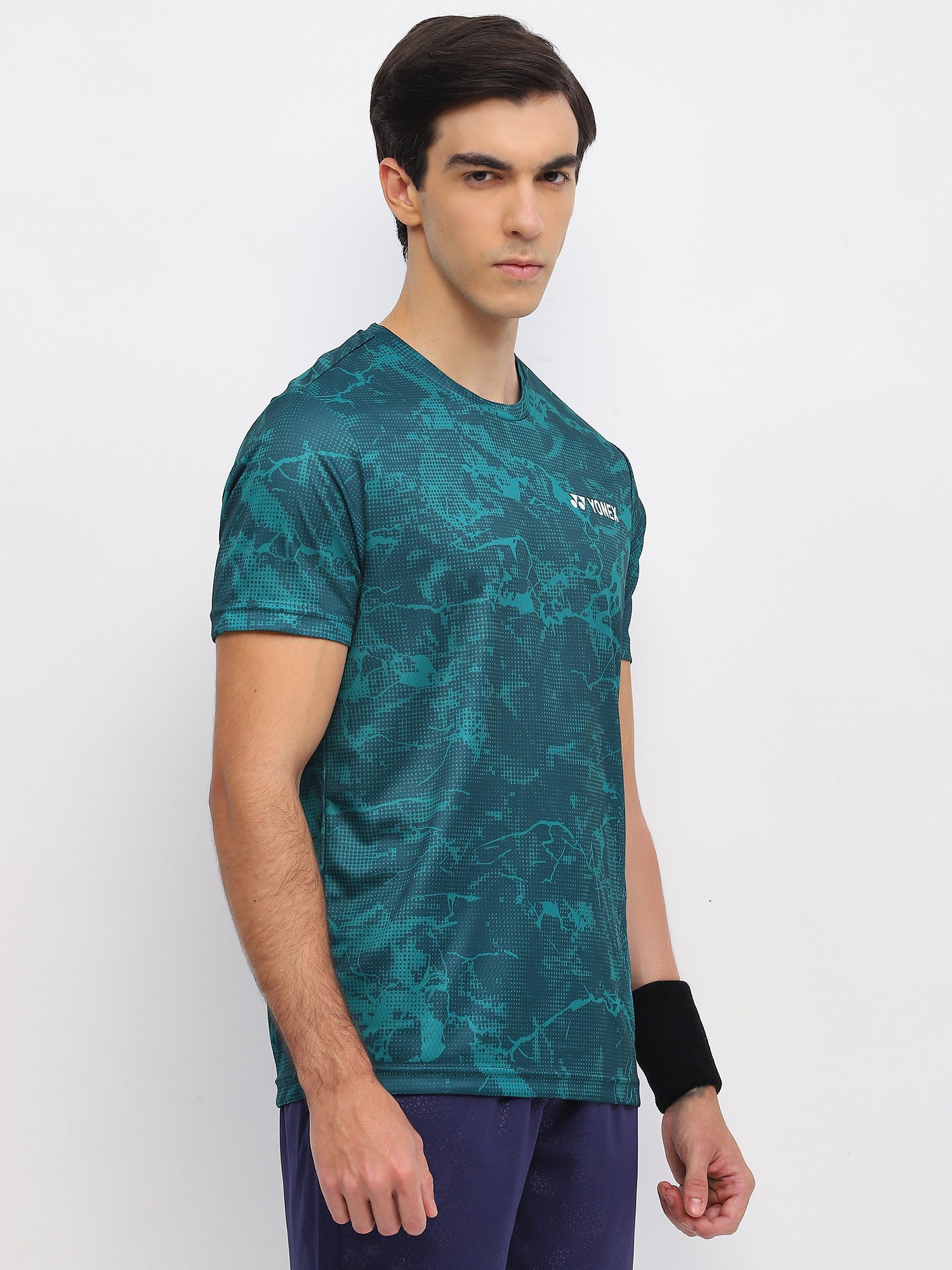 Yonex 2963 Mens Round Neck T-Shirt Apparel White Teal Green