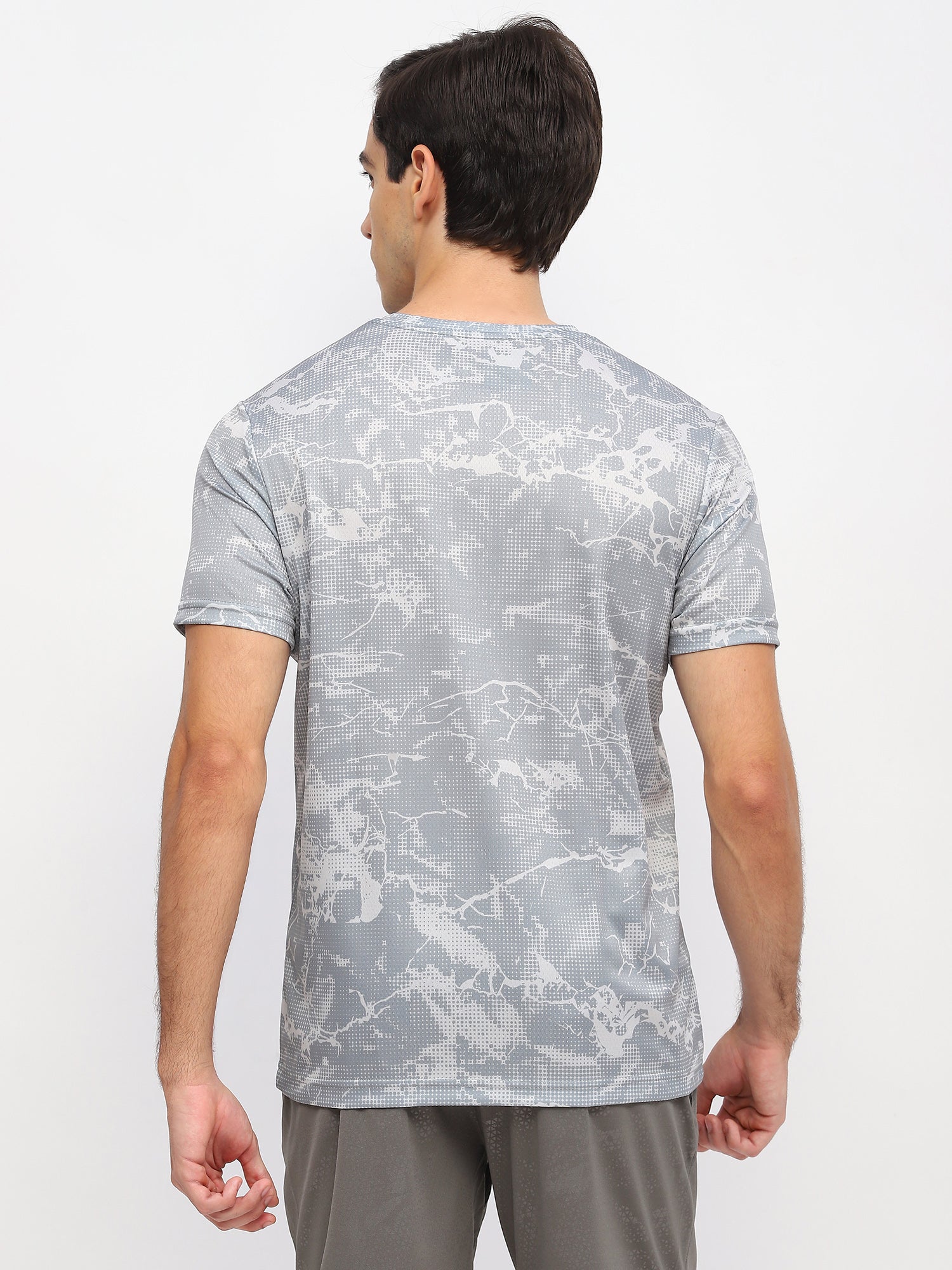 Yonex 2963 Mens Round Neck T-Shirt Apparel White Glacier Grey