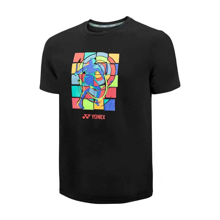 Yonex 2496 Mens Round Neck T-Shirt Apparel Jet Black