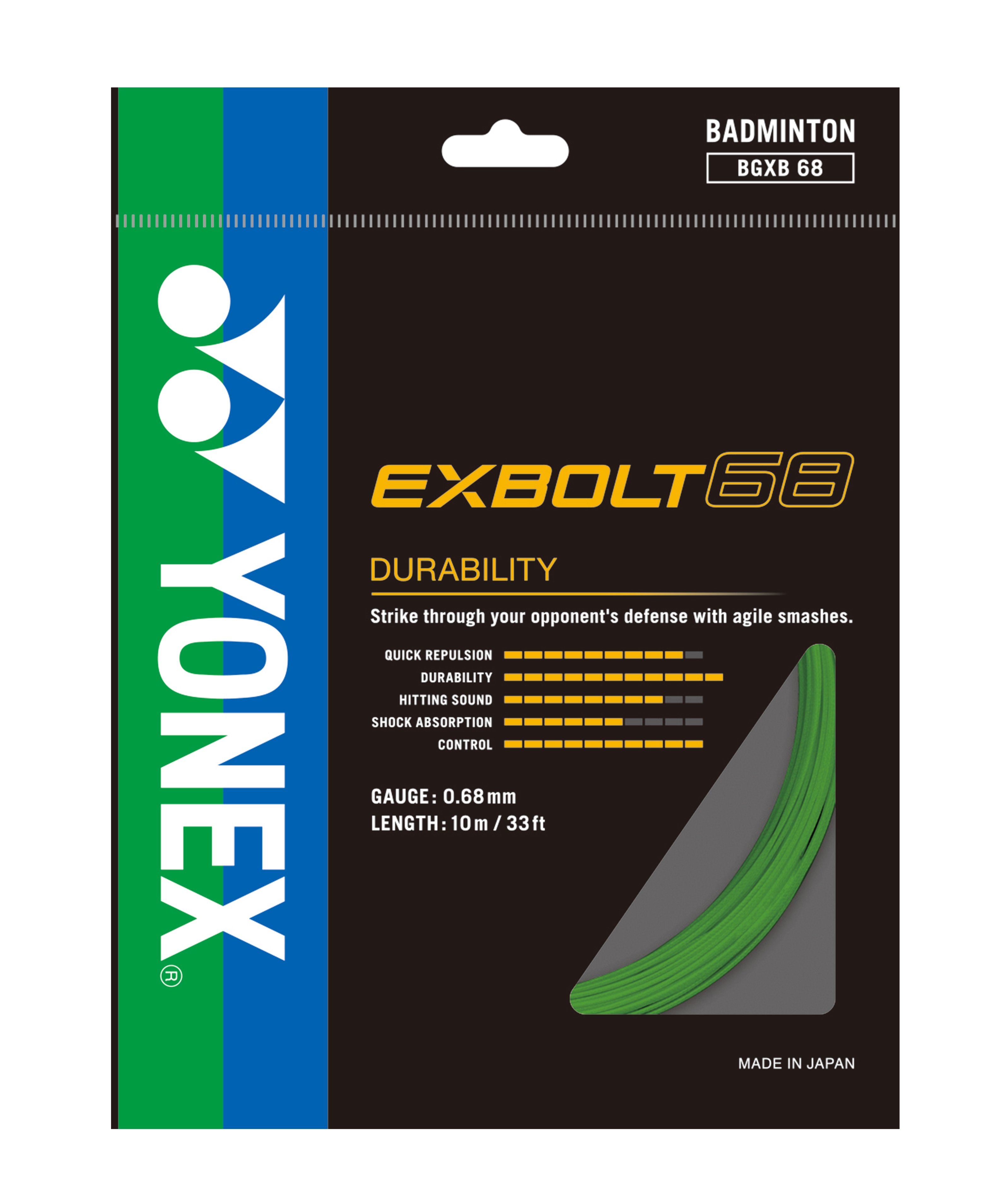 Yonex Exbolt 68 Badminton String (Pack of 1 String)