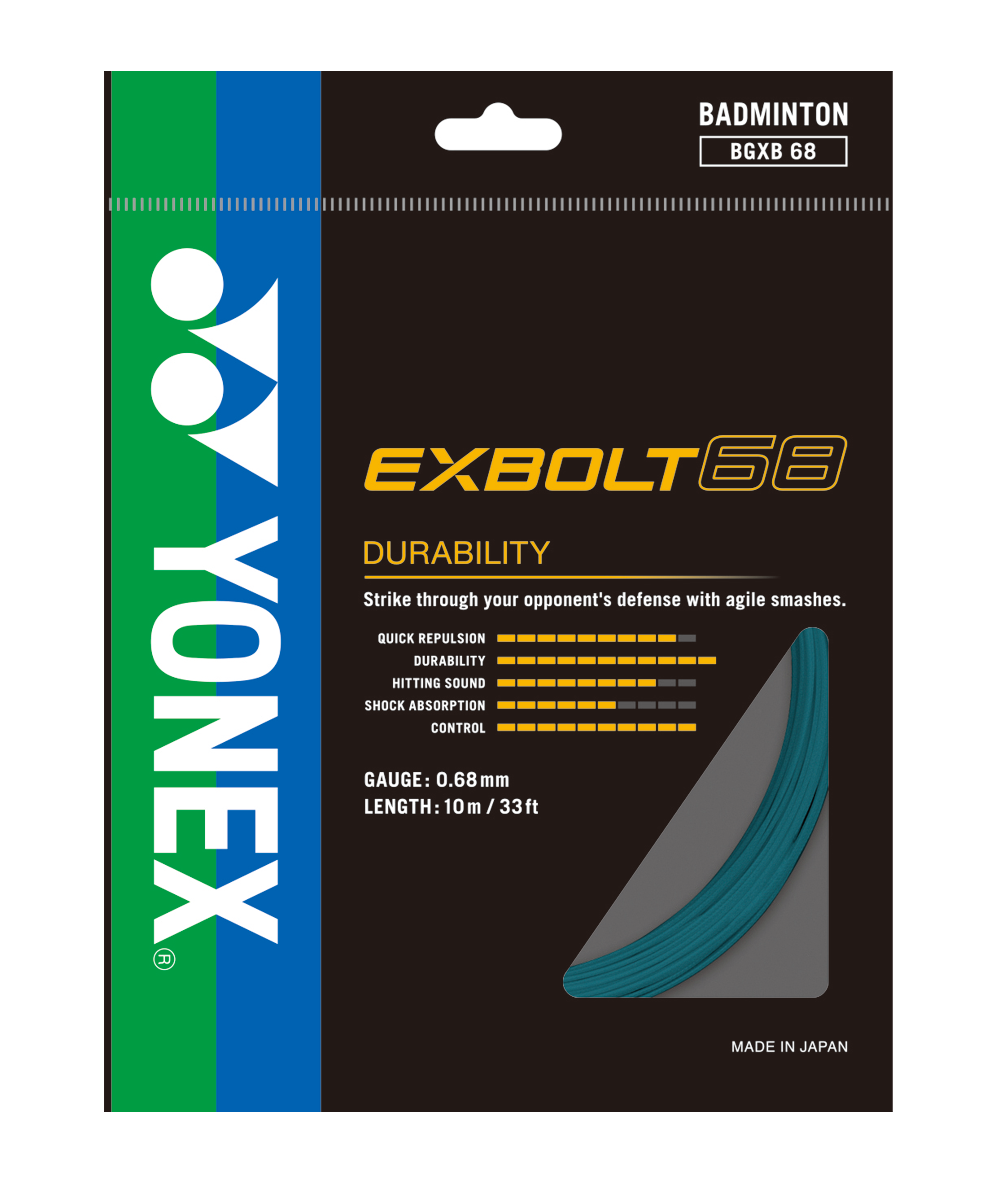 Yonex Exbolt 68 Badminton String (Pack of 1 String)