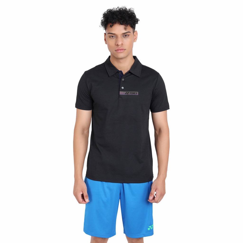 Yonex 2414 Mens Polo Collar T-Shirt Apparel JET BLACK