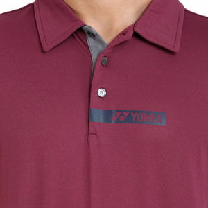 Yonex 2414 Mens Polo Collar T-Shirt Apparel GRAPE WINE