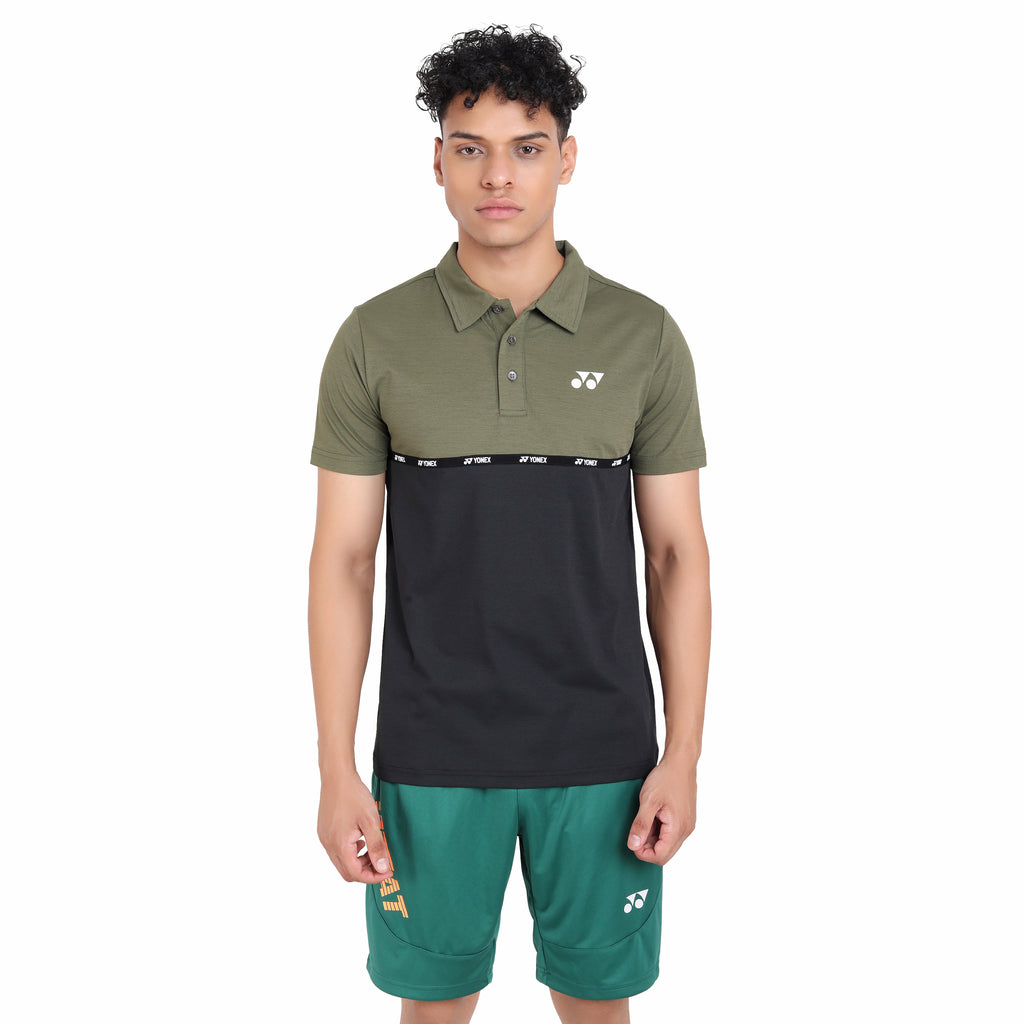 Yonex 2418 Mens Polo Collar T-Shirt Apparel Olive Nite