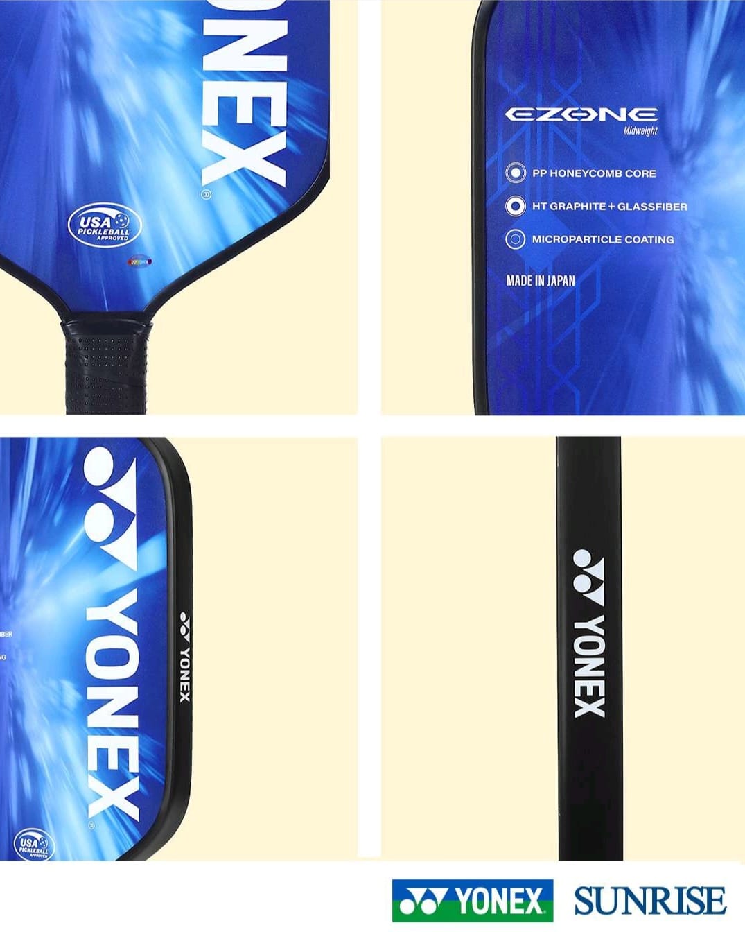 Yonex Ezone Midweight 230g Pickleball Paddle USPA Approved Made In Japan