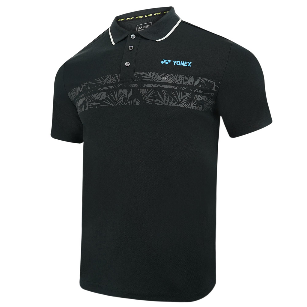 Yonex 2522 Mens Polo Collar T-Shirt Apparel Jet Black