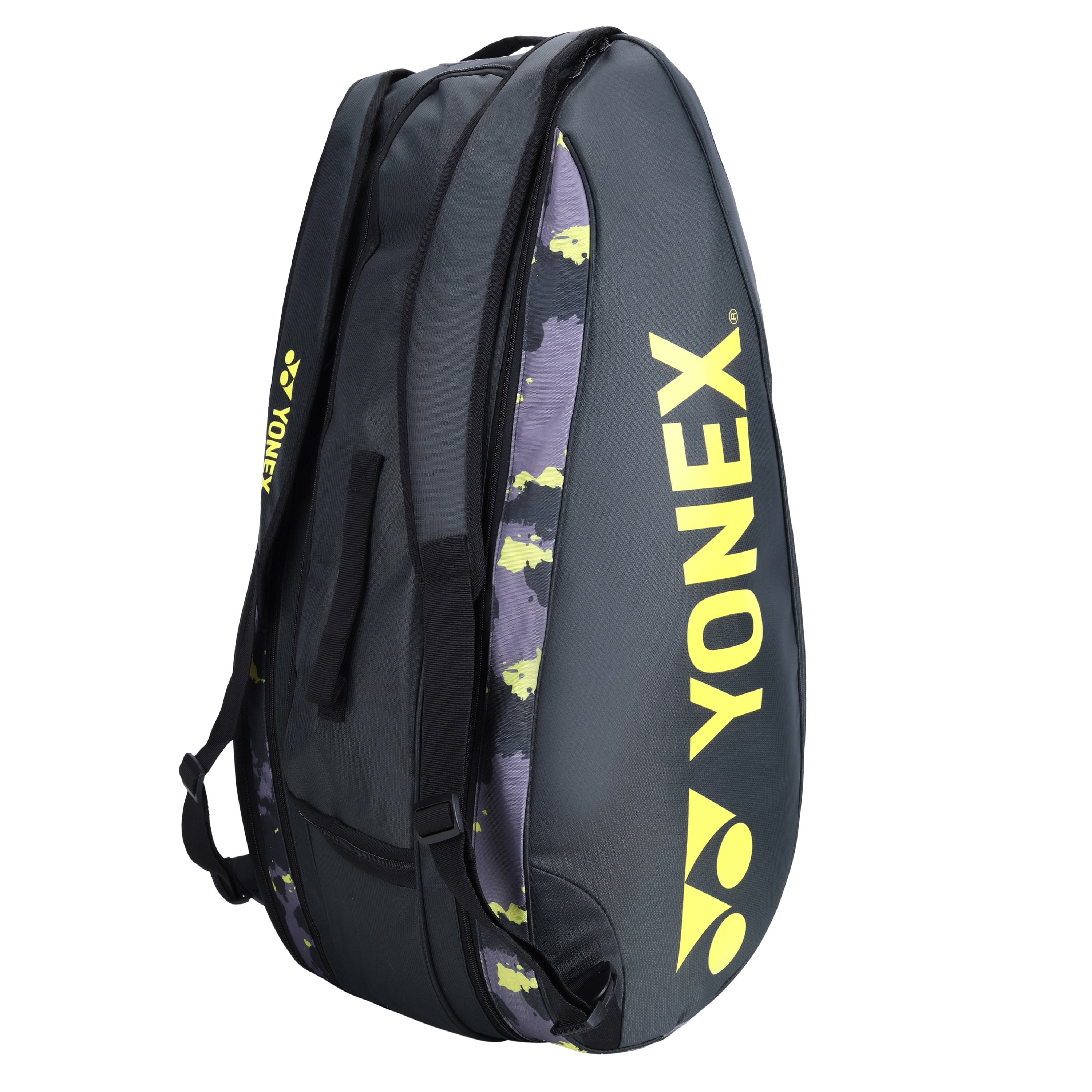 Yonex 22929T-BT6-SR Badminton Kitbag (With Shoe Pocket) Dark Flower Grey Yellow