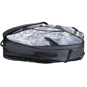 Yonex 22929T-BT6-SR Badminton Kitbag (With Shoe Pocket) Dark Flower Grey Yellow