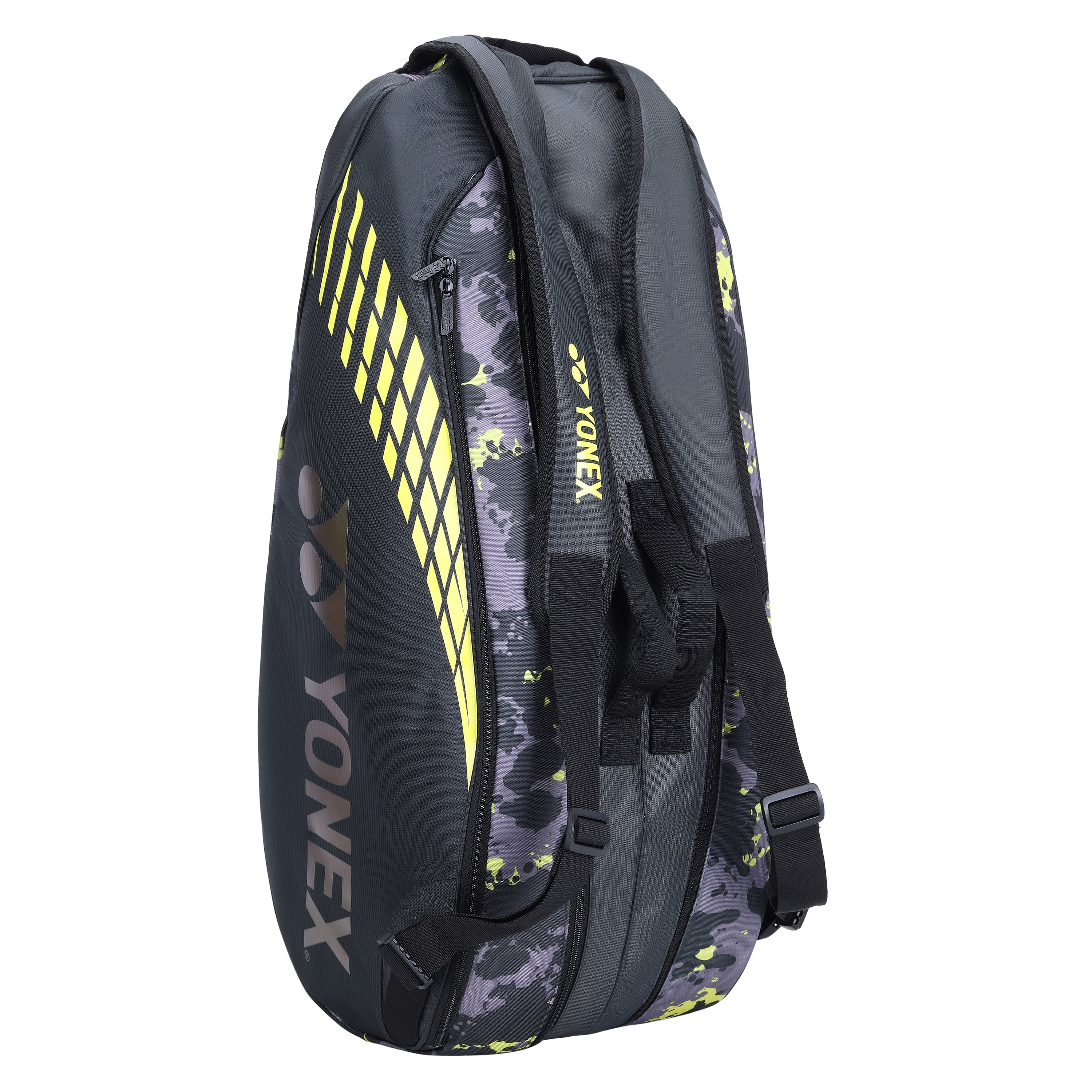 Yonex 22926T-BT6-SR Badminton Kitbag (With Shoe Pocket) Dark Flower Grey Yellow