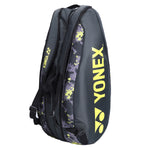 Yonex 22926T-BT6-SR Badminton Kitbag (With Shoe Pocket) Dark Flower Grey Yellow