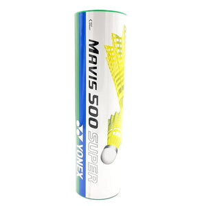 Yonex MAVIS 500 SUPER - Green Cap Nylon Badminton Shuttlecock - Yellow (Slow, 75)